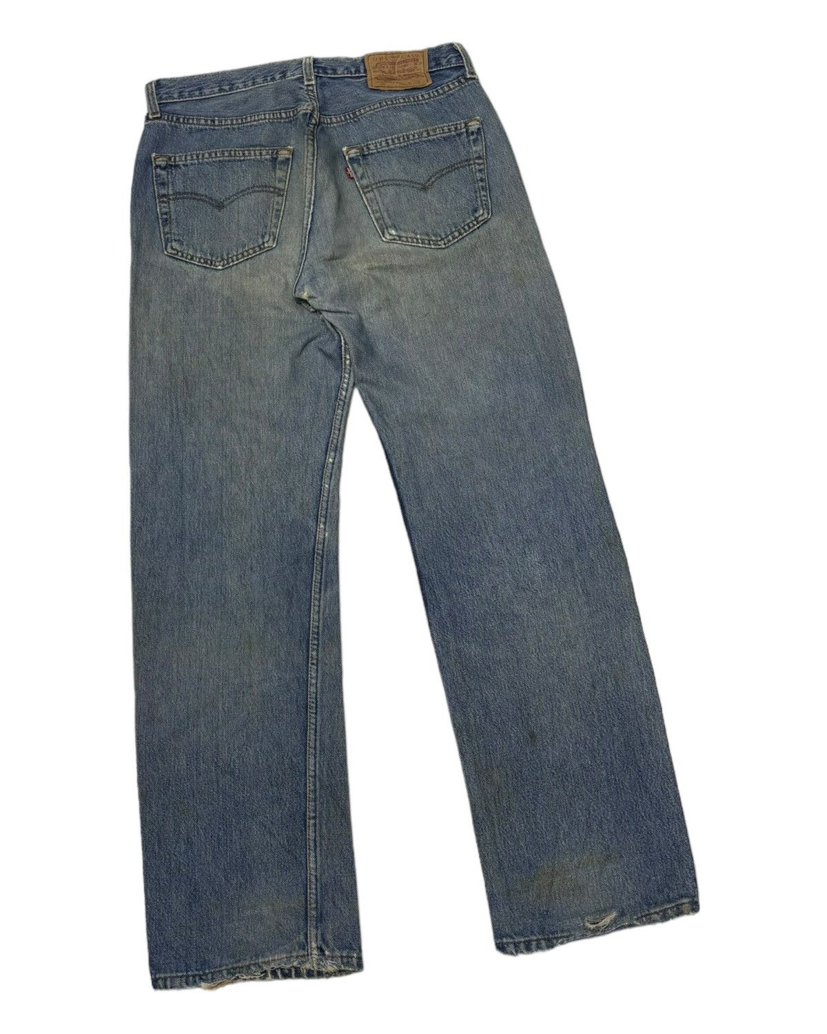 Levi's RARE🔥LEVIS 501 BUTTON 524 DISTRESSED DENIM JEANS Size US 31 - 4 Thumbnail