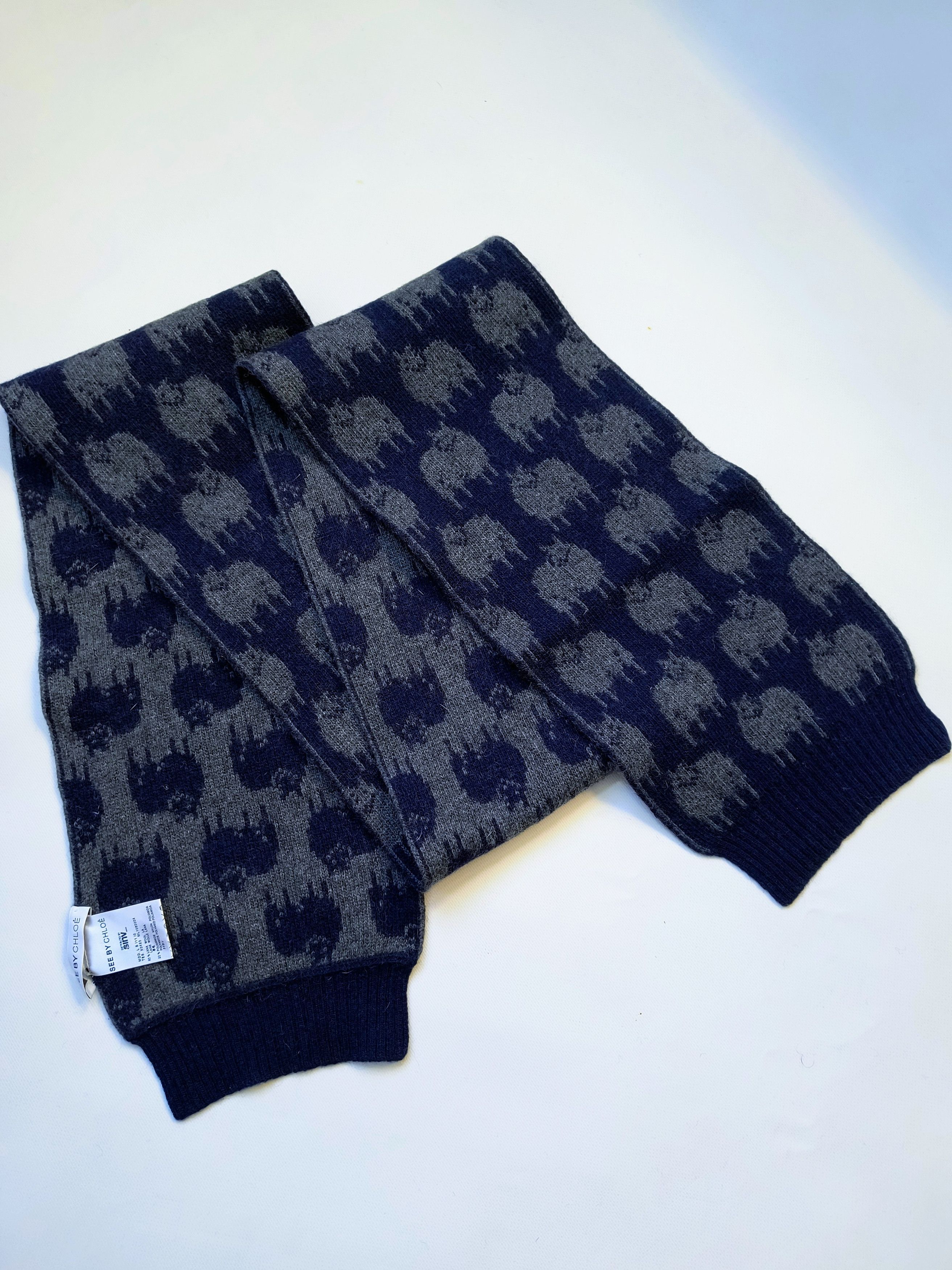 Chloe Chloe Wool Printed Scarf Size ONE SIZE - 3 Thumbnail
