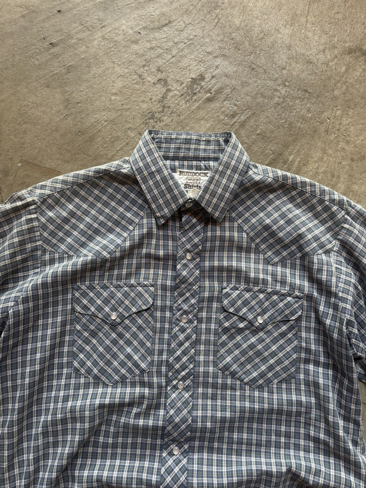 Ruddock Shirts vintage blue plaid shirt Size US L / EU 52-54 / 3 - 2 Thumbnail