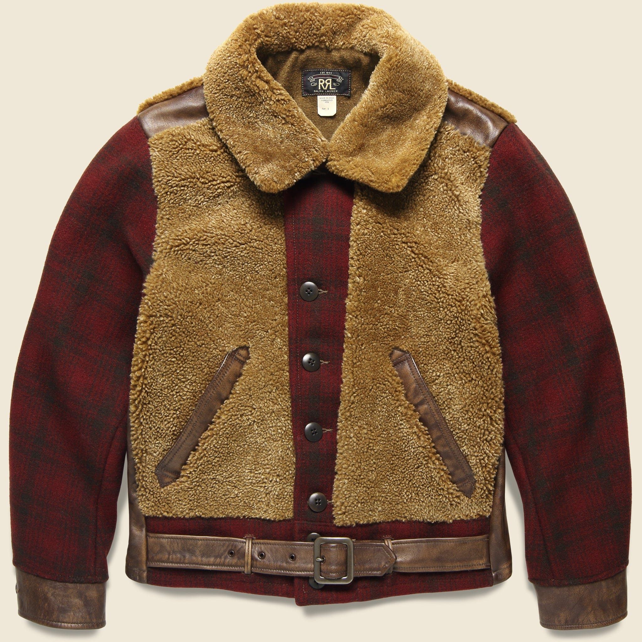 RRL Ralph Lauren RRL Talaton Plaid Wool Grizzly Jacket Red/Black/Multi Size US L / EU 52-54 / 3 - 1 Thumbnail