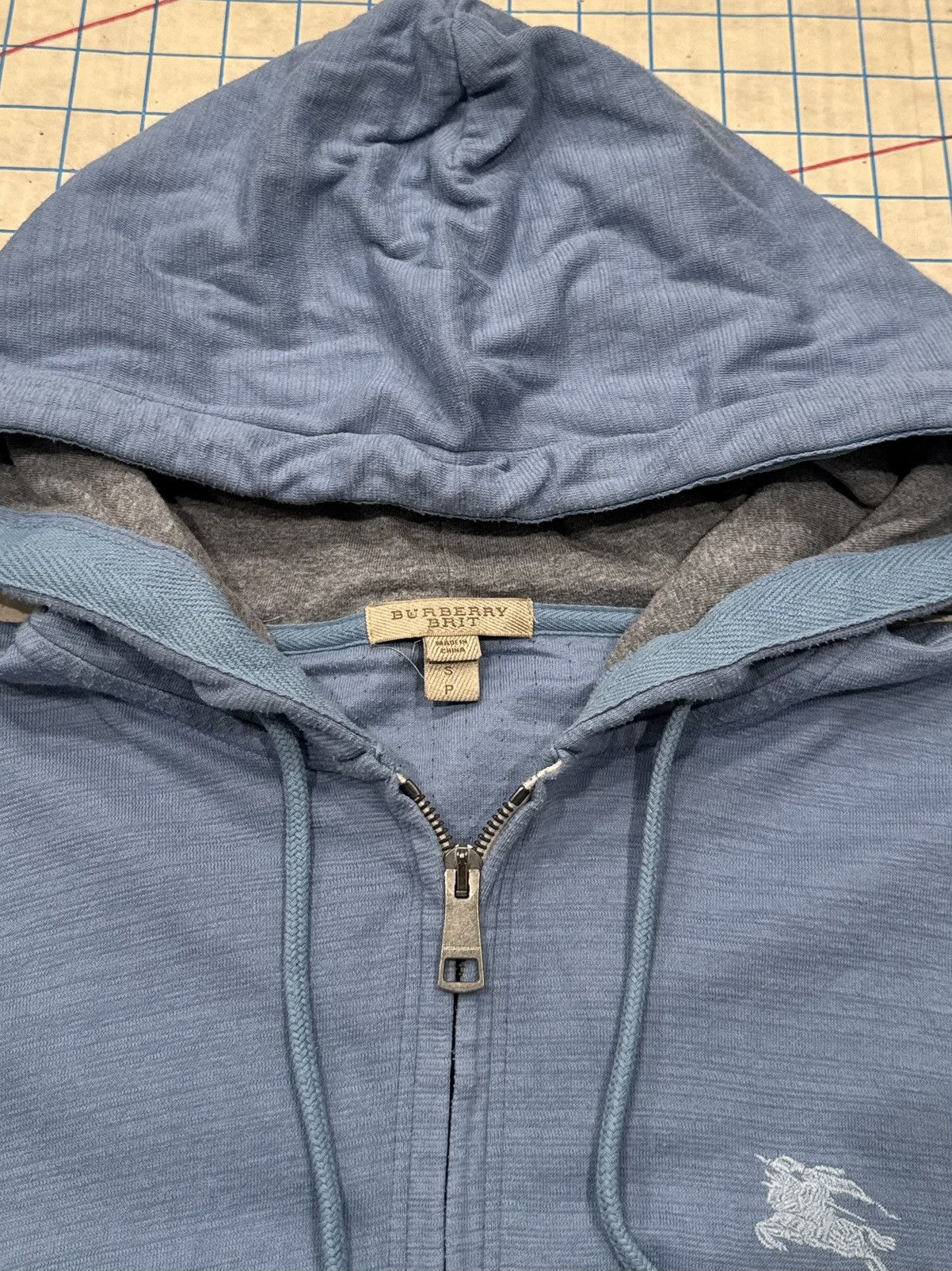 Burberry Burberry Brit Light Blue Full Zip Hoodie Size Small Size S / US 4 / IT 40 - 6 Thumbnail