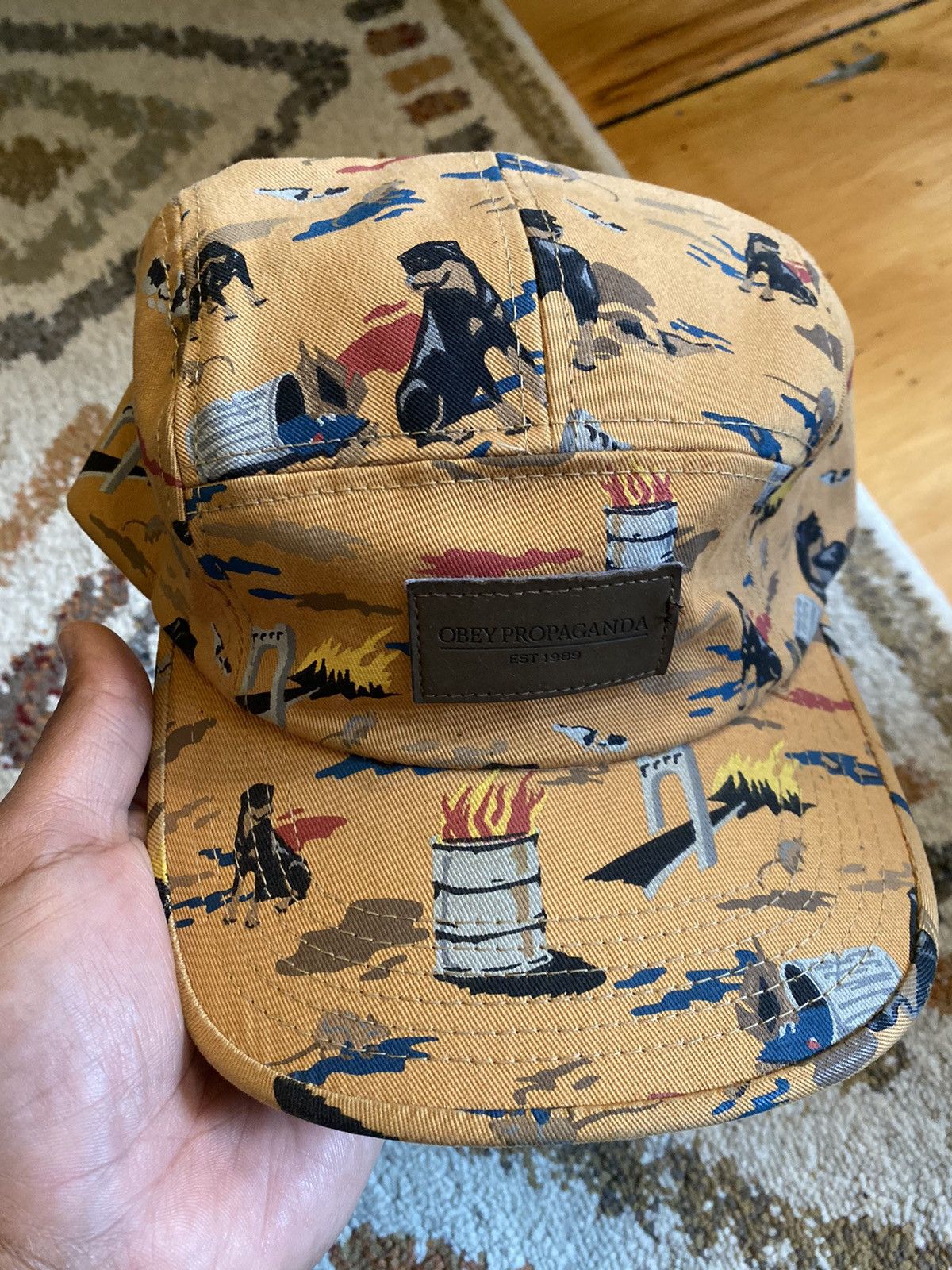 Obey × Vintage Throwback obey 5pannel strap back hat Size ONE SIZE - 2 Thumbnail