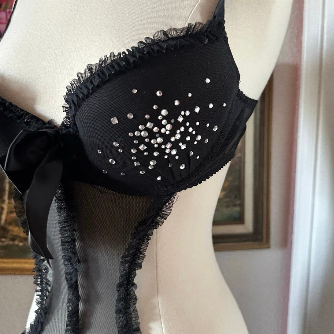 Victoria's Secret pretty little things victoria secret black bedazzled slip Size S / US 4 / IT 40 - 2 Thumbnail