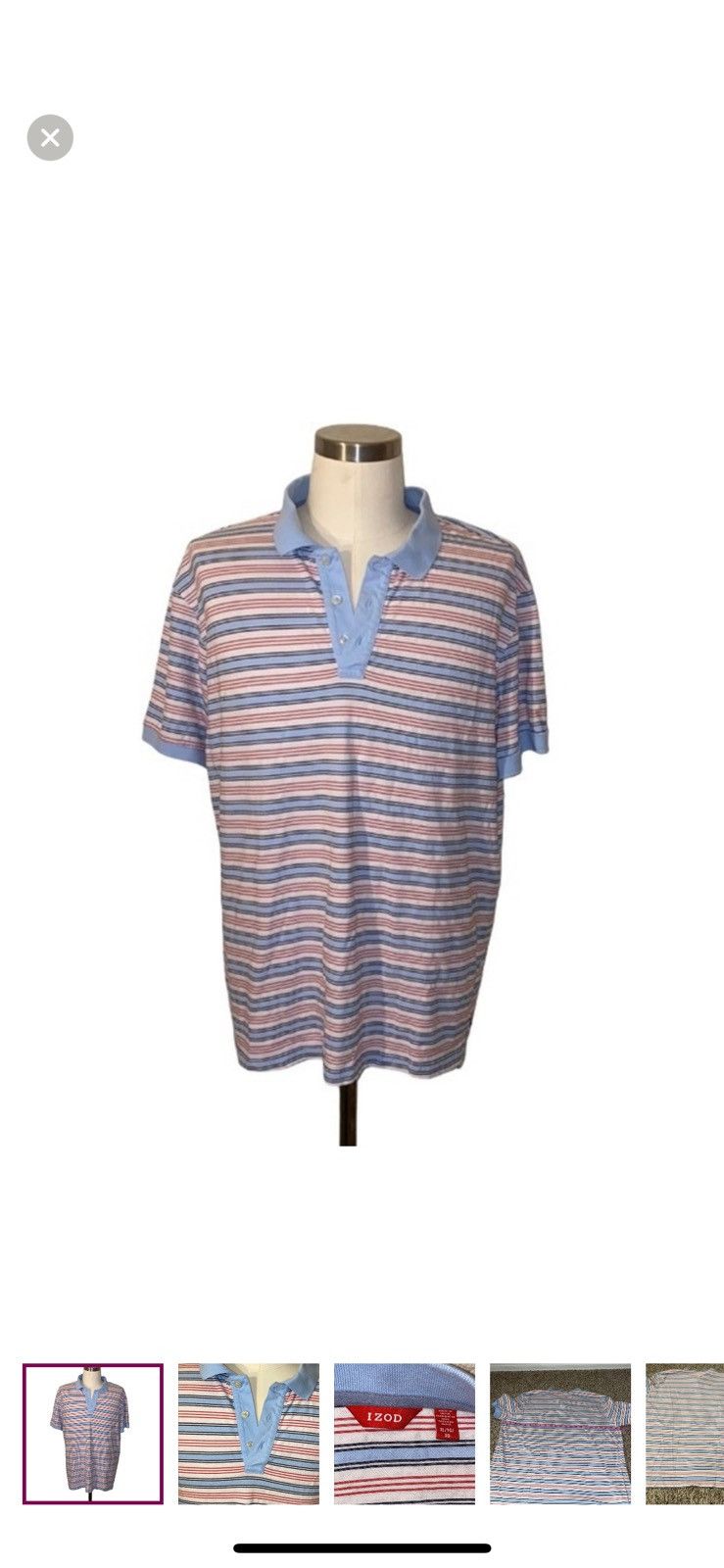 Izod Izod XL striped polo shirt Size US XL / EU 56 / 4 - 1 Thumbnail