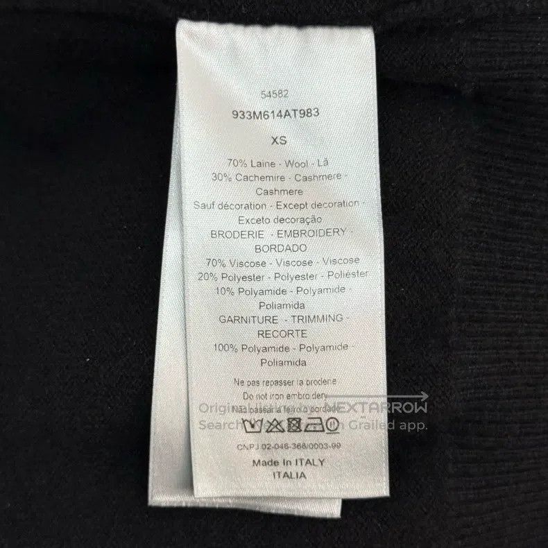 Dior Dior Black letter logo wool cashmere sweater Size US XS / EU 42 / 0 - 6 Thumbnail