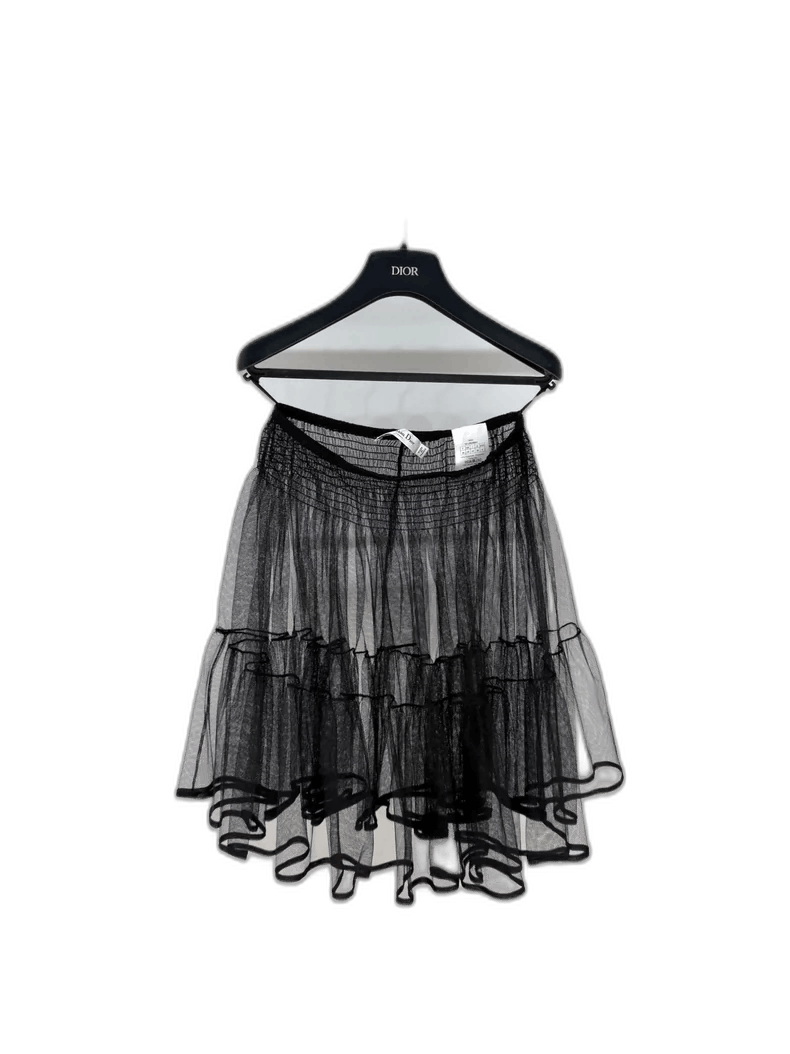 Dior Dior Sheer Short Tulle Skirt with Ruffles-2506 Size 37" - 1 Thumbnail