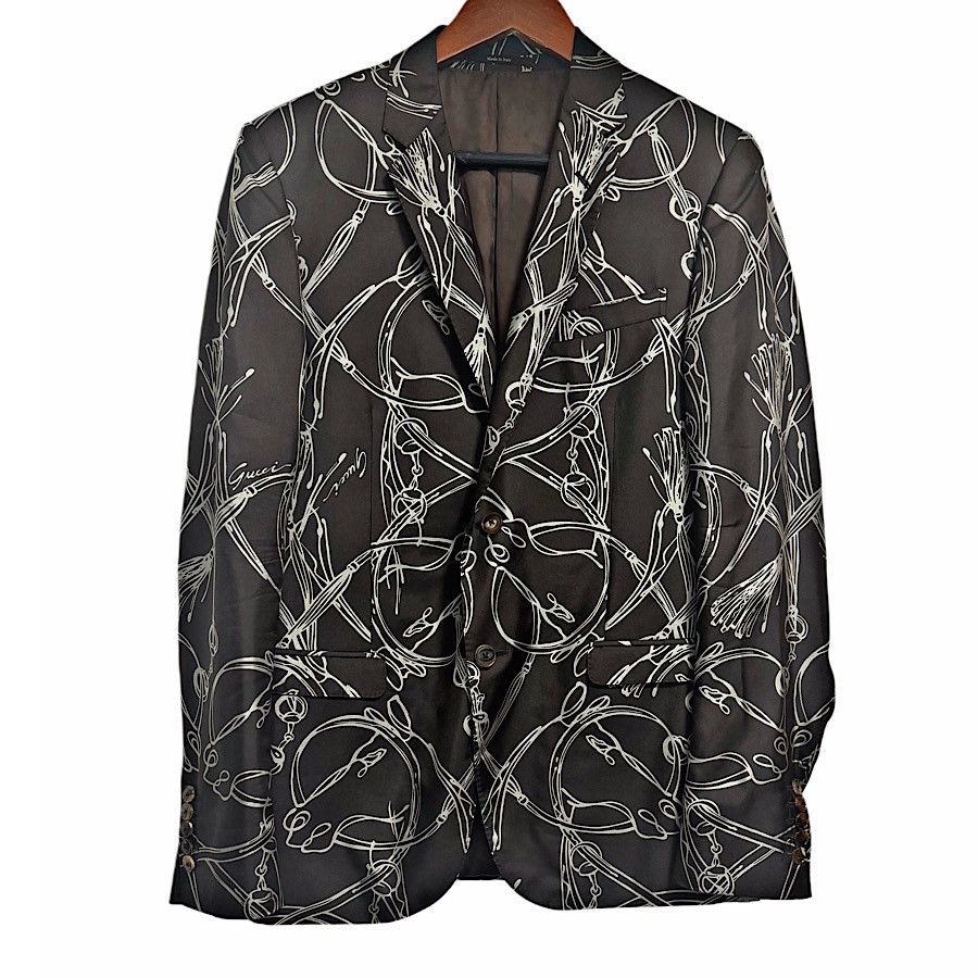 Gucci Authentic Gucci Tom Ford Runway Silk Equestrian Blazer Size 38R - 1 Thumbnail