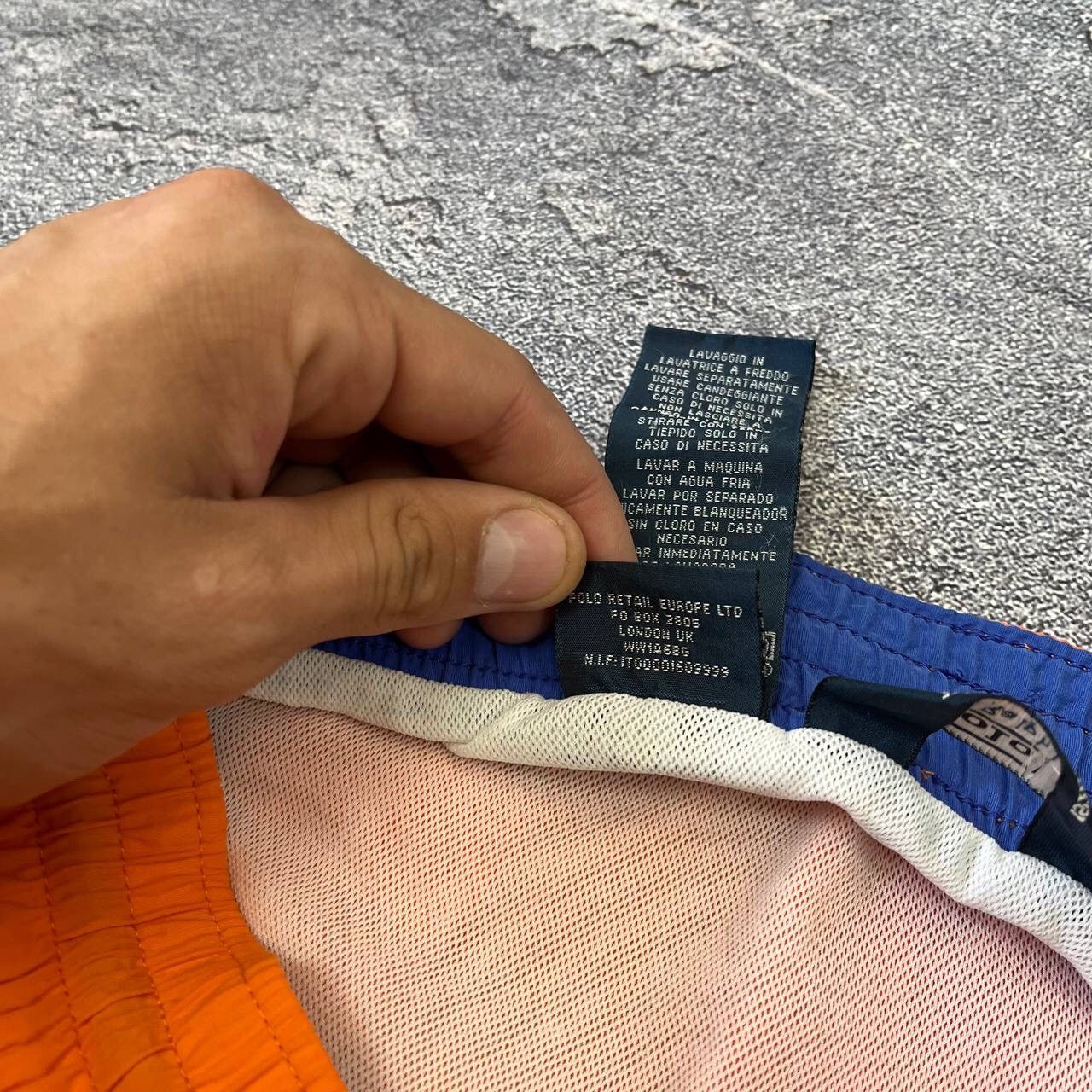 Polo Ralph Lauren Vintage Y2K Polo Ralph Lauren Orange Swim Shorts Size S Size US 35 - 4 Thumbnail