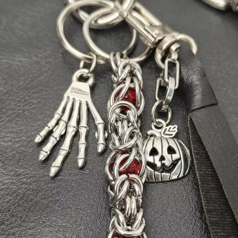 Jewelry Stainless Steel Keel Clamp Beads Waist Pants Keychain Size ONE SIZE - 7 Thumbnail