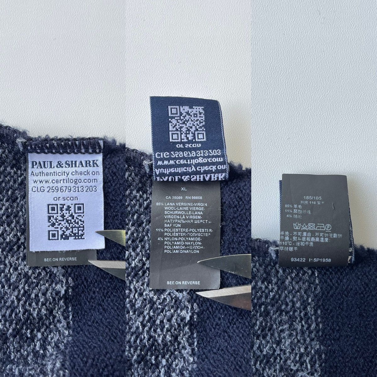 Paul & Shark Paul & Shark Yachting Stripe Wool Knit Half Zip Sweater Navy Size US L / EU 52-54 / 3 - 10 Thumbnail