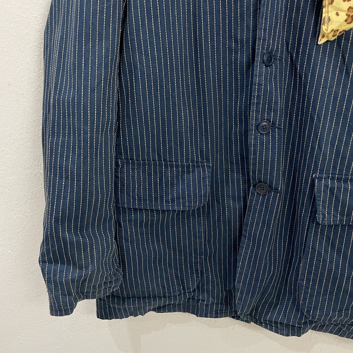 Indigo Vintage Indigo Hickory Stripe Workwear Jacket Size US M / EU 48-50 / 2 - 3 Thumbnail