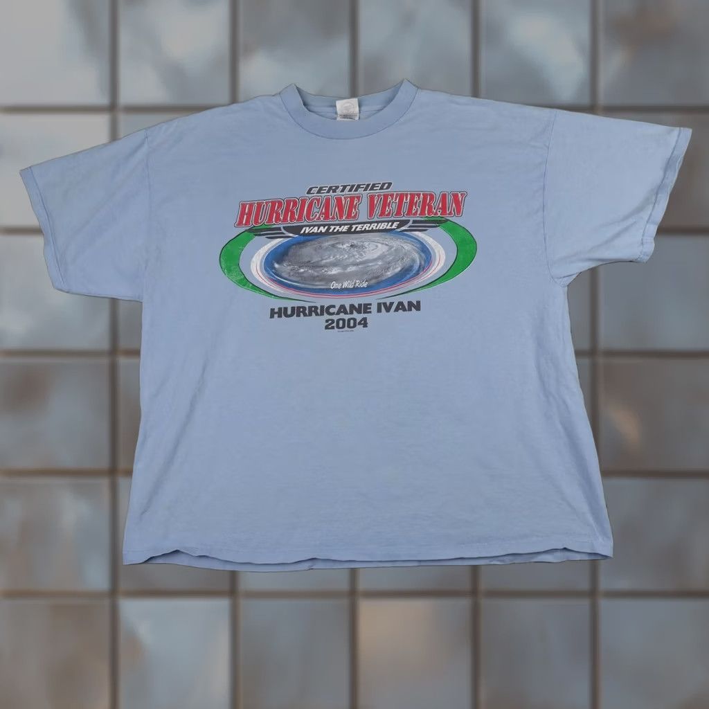 Vintage VINTAGE Hurricane Ivan Shirt Mens 2XL Blue Certified Hurricane Veteran 2004 Tee Size US XXL / EU 58 / 5 - 1 Thumbnail