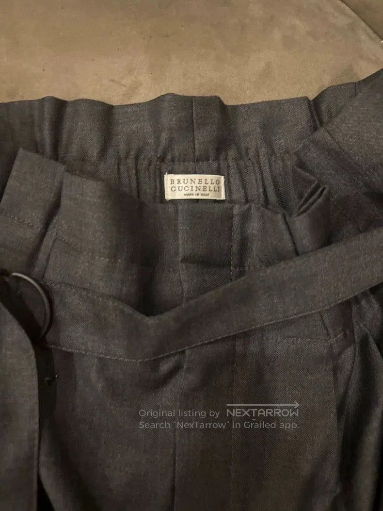 Brunello Cucinelli Brunello Cucinelli Gray High-Waist Trousers. Size US 30 / EU 46 - 2 Thumbnail