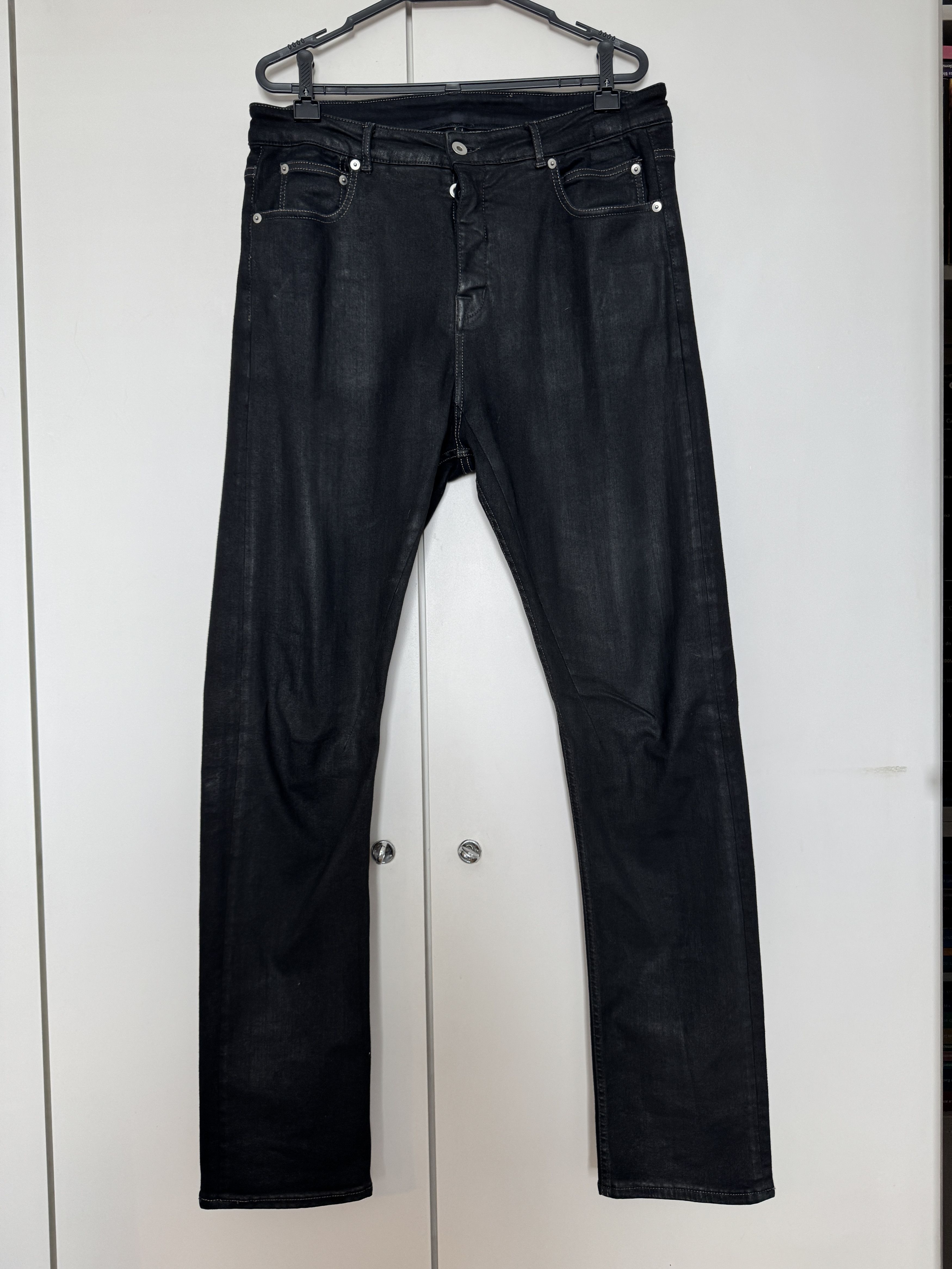 Rick Owens Waxed Bolan Boot Cut Jeans – Acroera