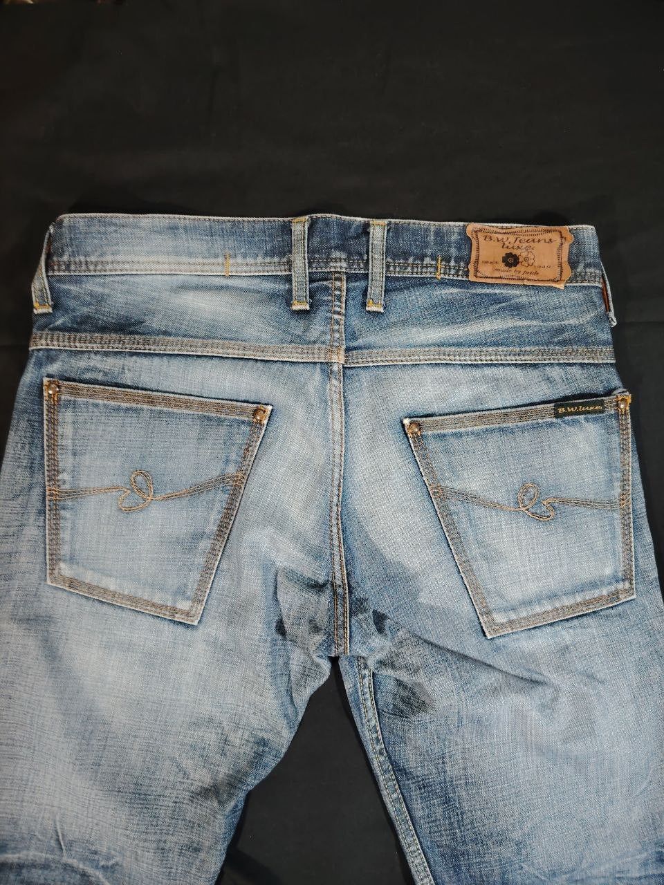 Japanese Brand Blue Way "Made in Nippon" Heavy Whiskered Distressed Denim Size US 32 / EU 48 - 4 Thumbnail