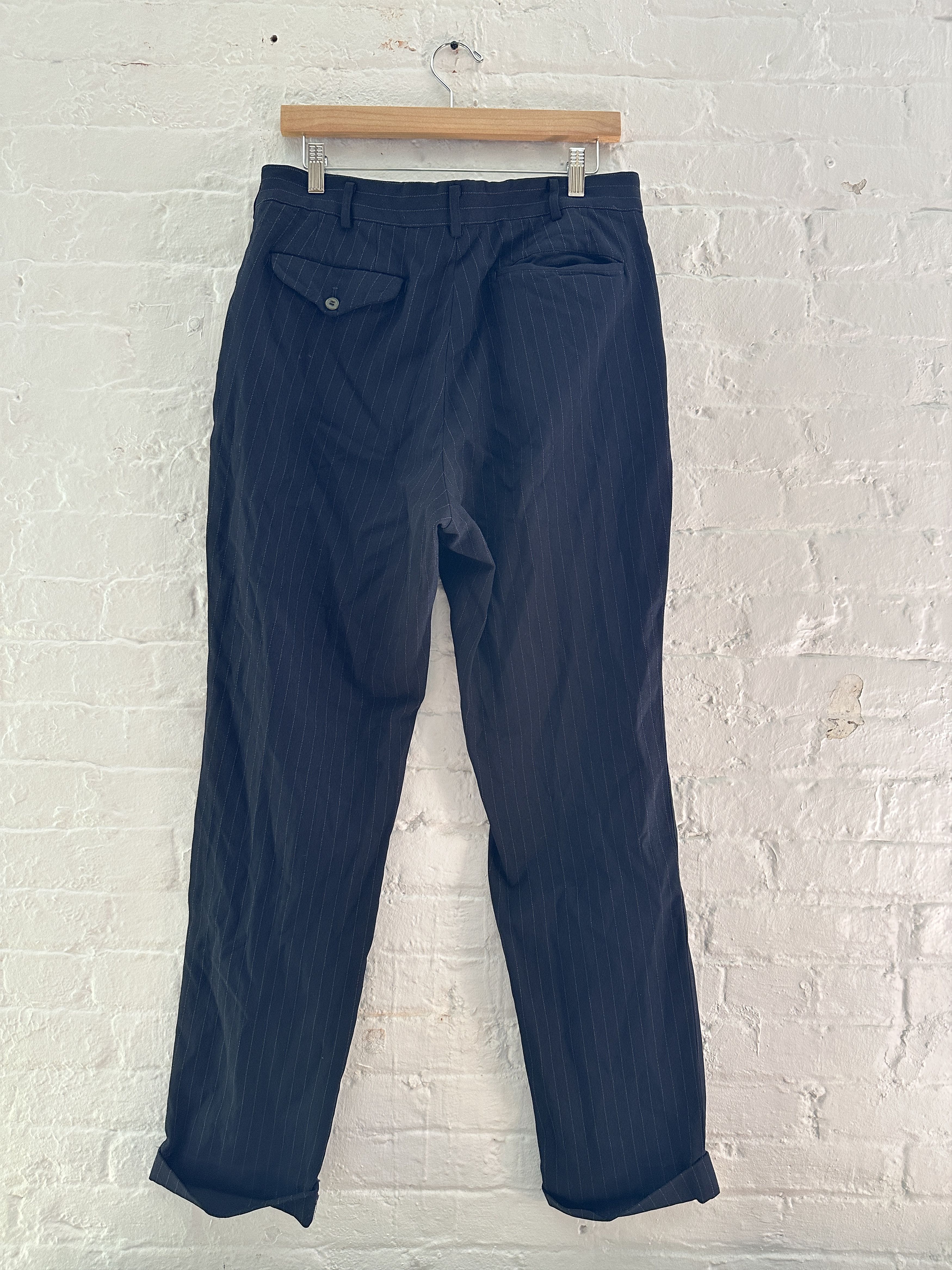 Comme des Garcons Comme des Garcons Pinstriped Trousers Size US 32 / EU 48 - 2 Thumbnail