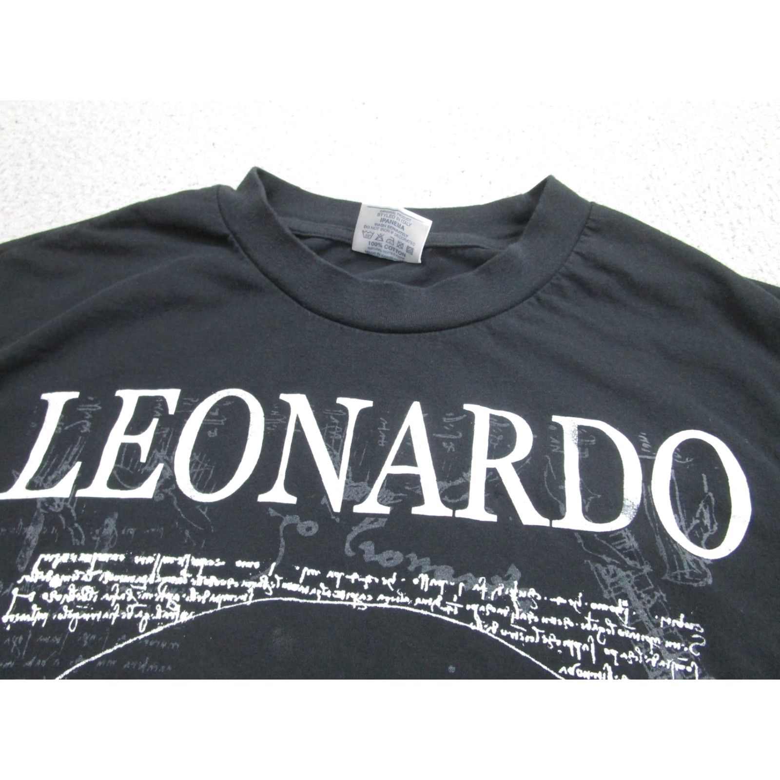 Vintage VINTAGE KOKSE Shirt Mens 2XL T-Shirt Black Crew Neck Graphic Front Vitruvian Man Italia Leonardo da Vinci Countries Art Size US XXL / EU 58 / 5 - 3 Thumbnail