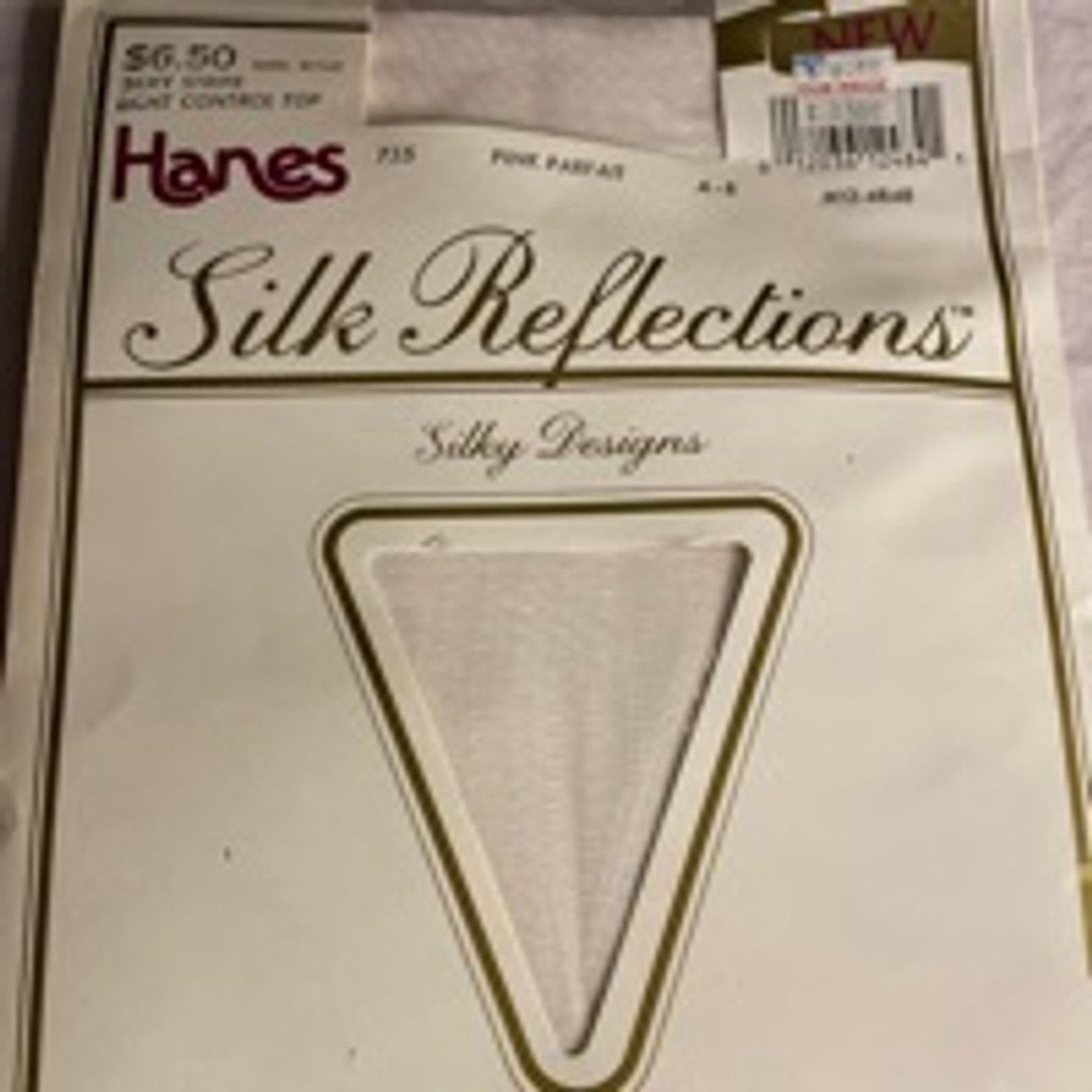 Hanes Vintage Hanes Silk Reflections Pantyhose Pink Parfait A-B Size ONE SIZE - 3 Thumbnail