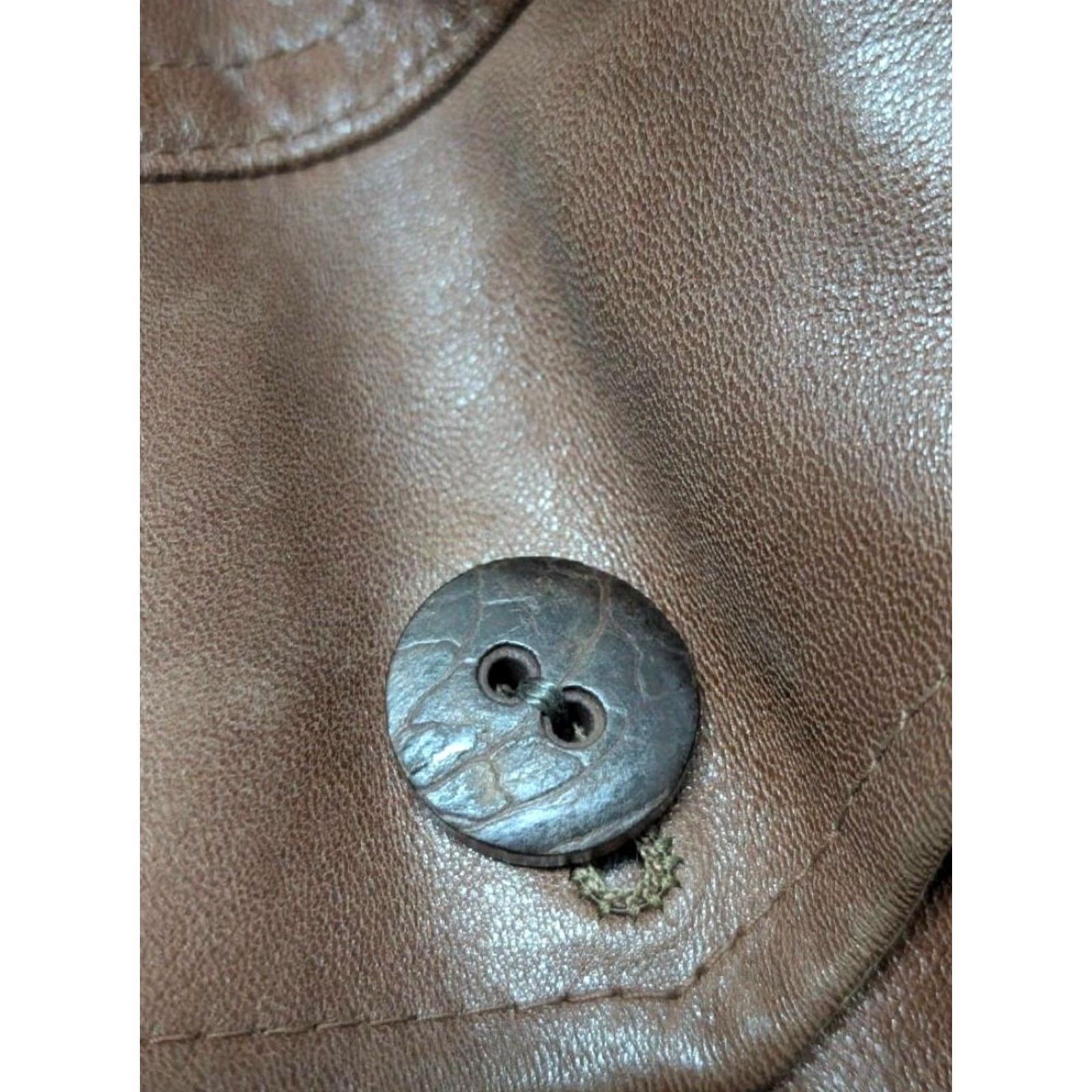 Vintage VINTAGE Cortefiel overcoat Men Belted Lambskin Leather 44 L Brown Fur Collar Coat Fur Barnstomer Norfolk Mouton Size US L / EU 52-54 / 3 - 5 Thumbnail
