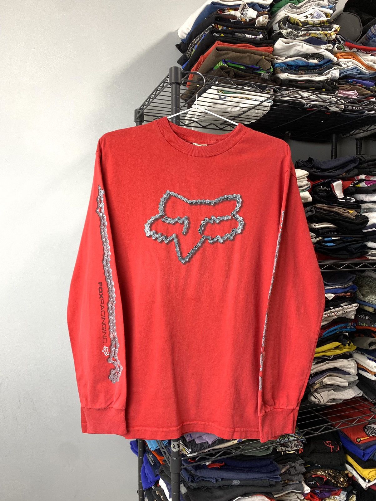 Fox Racing Vintage 1990’s Fox Racing Motorcycle Longsleeve T Shirt Size US M / EU 48-50 / 2 - 1 Thumbnail