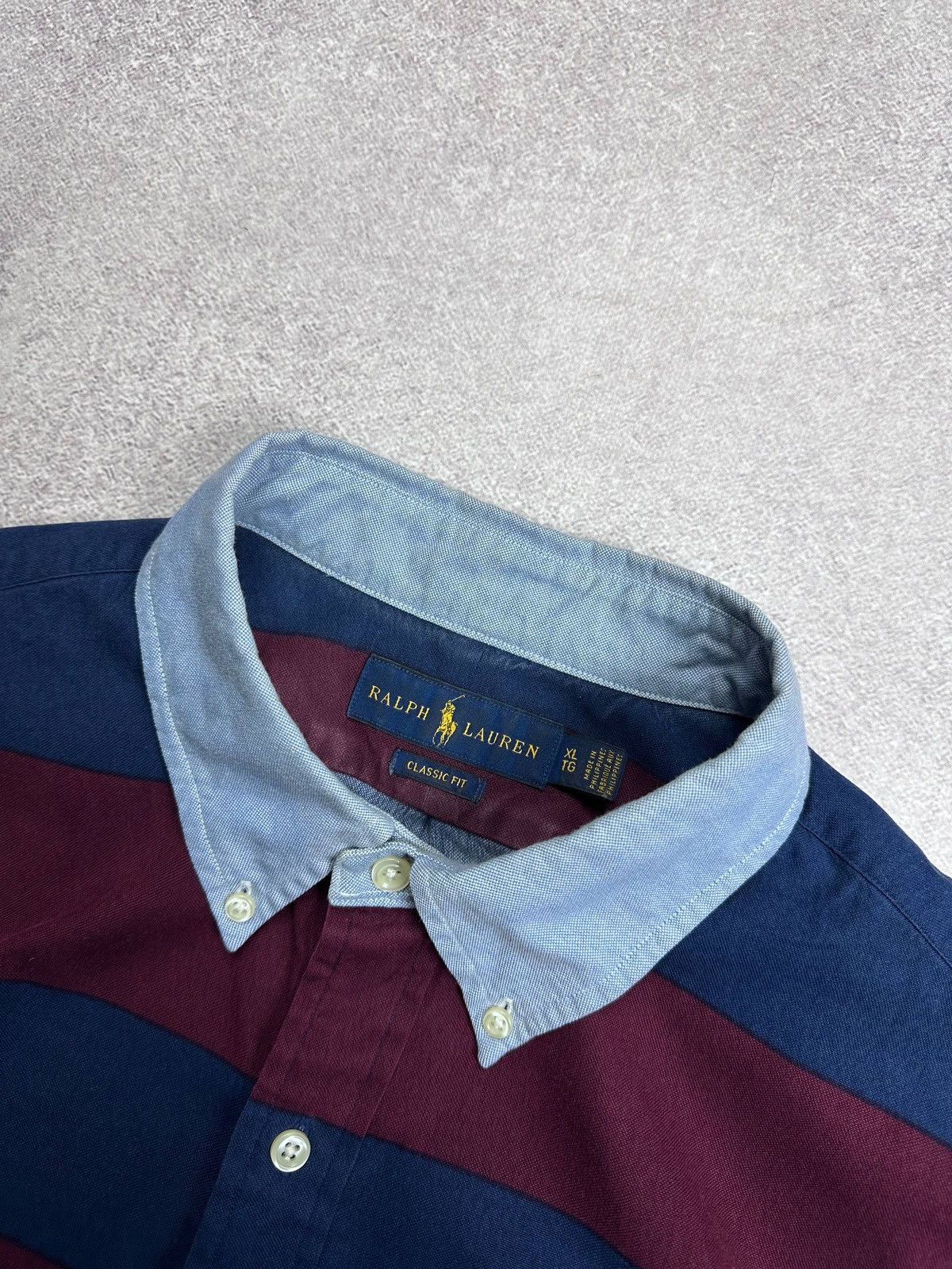 Polo Ralph Lauren Vintage Polo Ralph Lauren Striped Rugby Shirt XL Size US XL / EU 56 / 4 - 5 Thumbnail