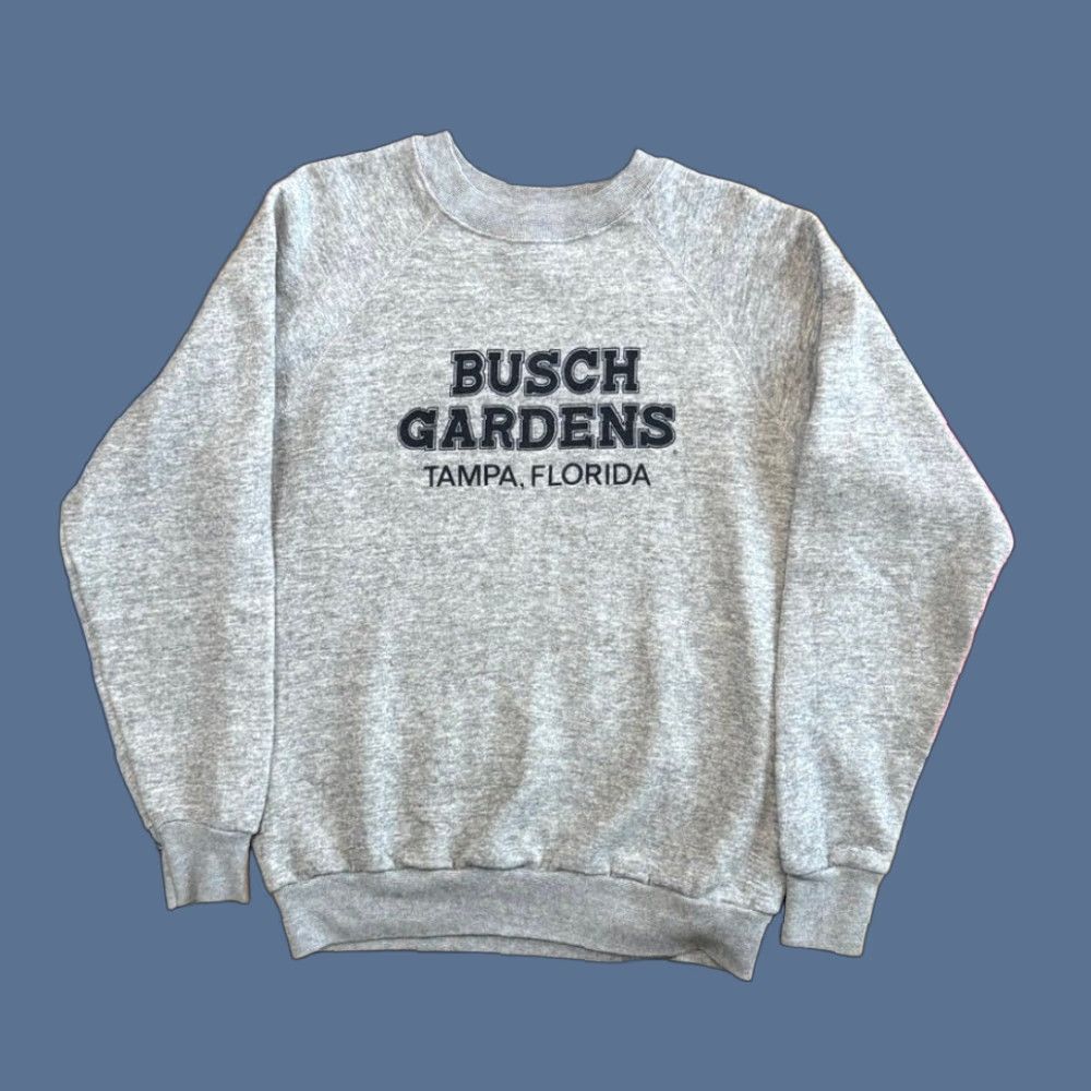 Tultex VINTAGE Busch Gardens Tampa Florida Crewneck Sweatshirt Mens M Gray 80s 90s Pullover Sweatshirt Size US M / EU 48-50 / 2 - 1 Thumbnail