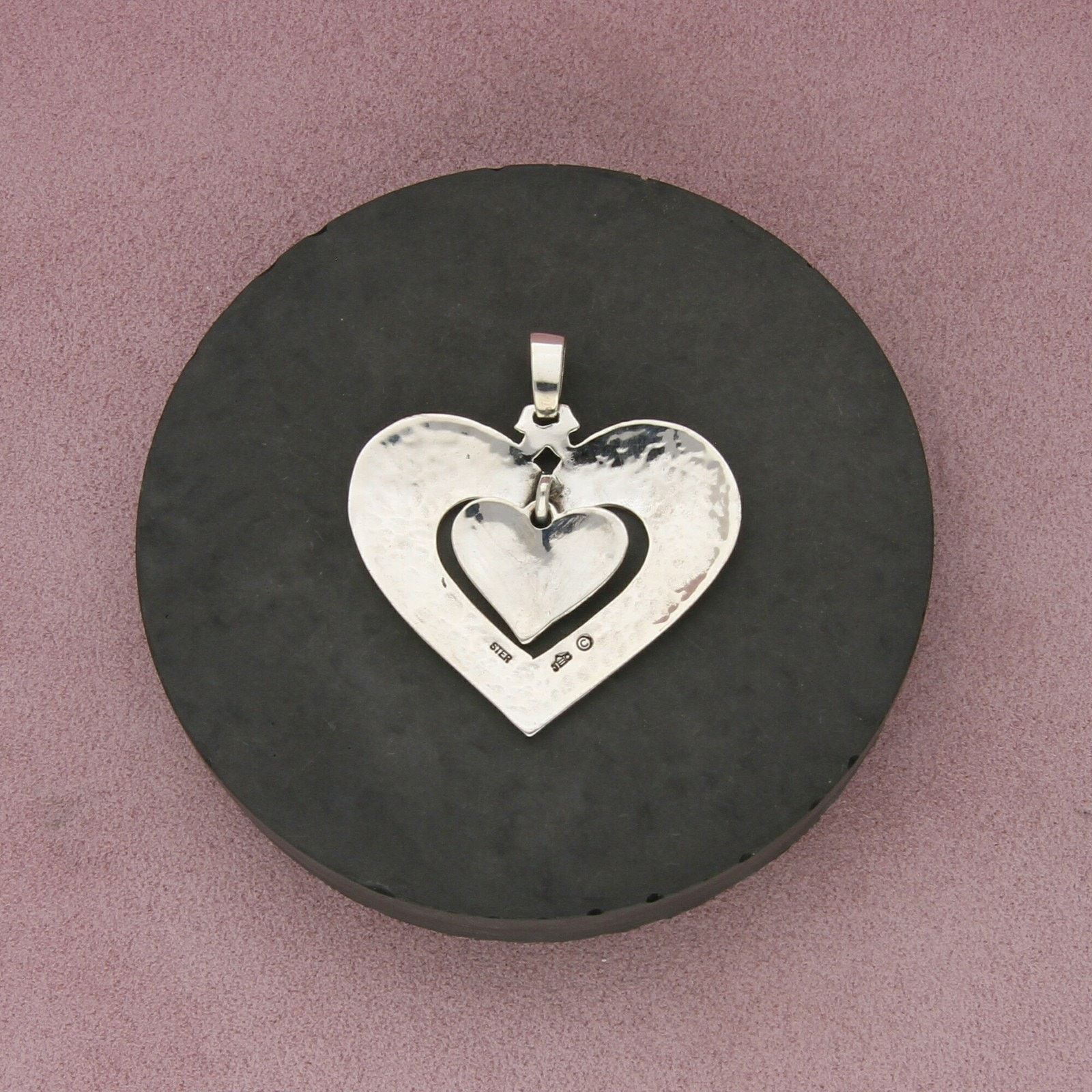 Sterling Silver jeep collins sterling silver scroll heart dangle pendant Size ONE SIZE - 2 Thumbnail