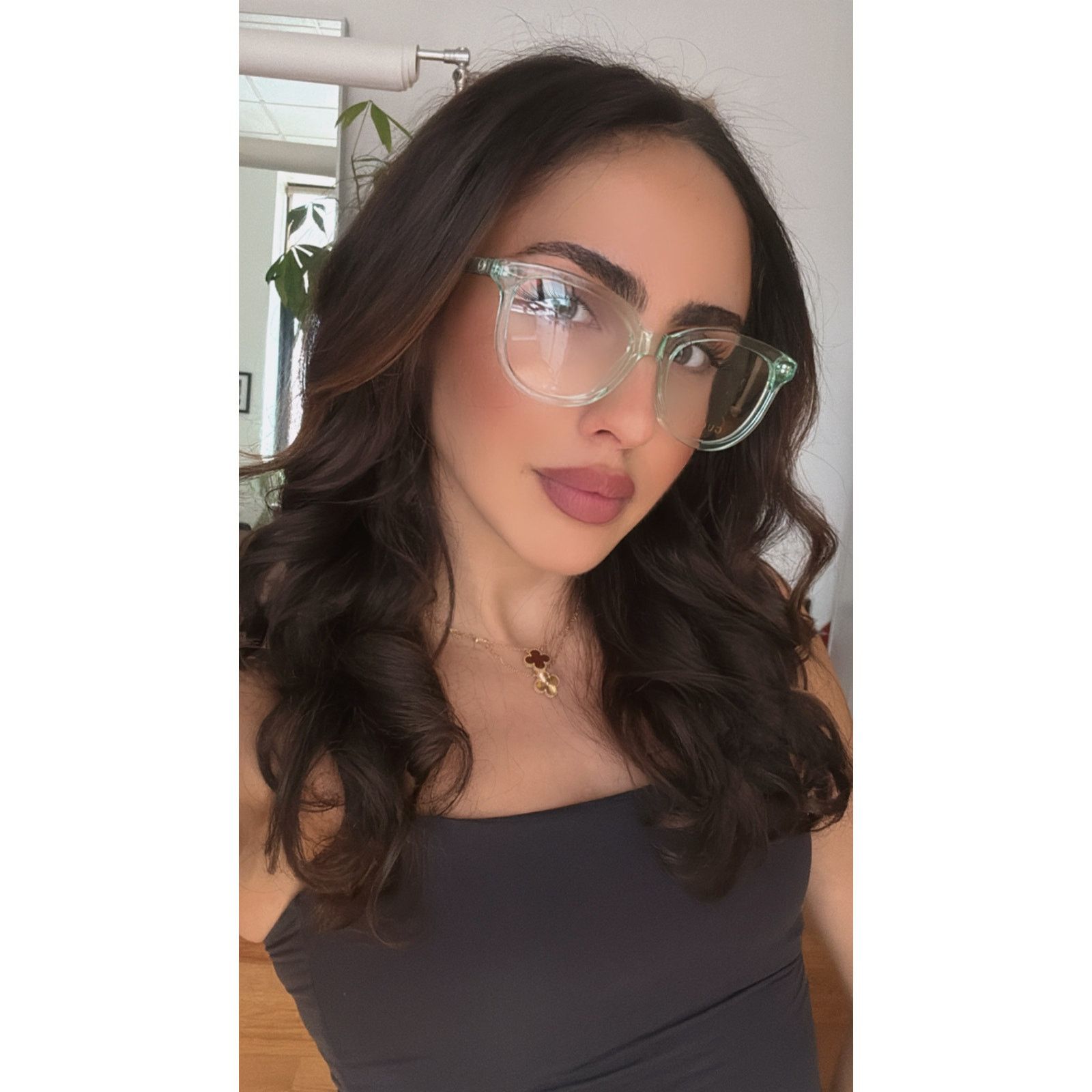 Gucci NEW Gucci GG1687O Clear Green Round Eyeglasses Frames Size ONE SIZE - 2 Thumbnail