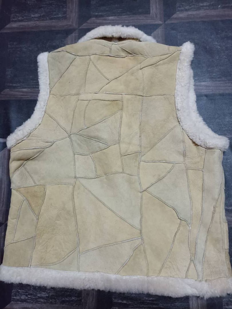 Japanese Brand Vest Leather sherpa fleece Size US L / EU 52-54 / 3 - 4 Thumbnail