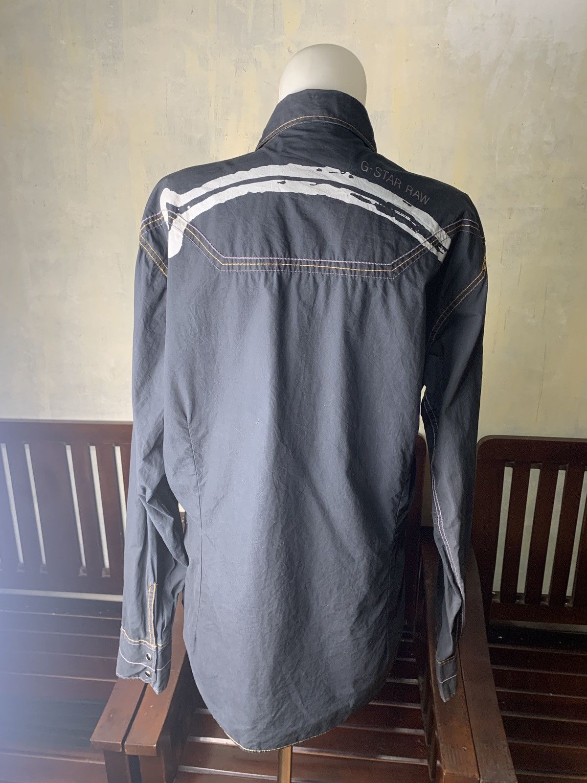 G-Star G-Star Raw Black Western Snap Button Graphic Shirt Size XL / US 12-14 / IT 48-50 - 3 Thumbnail