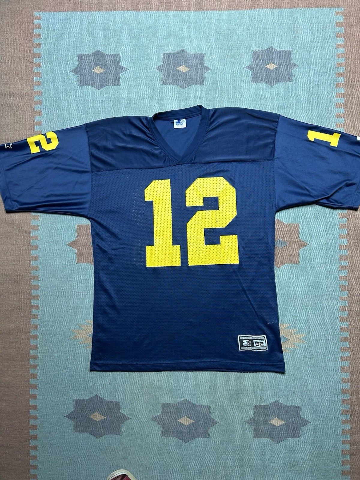 Vintage Vtg football jersey university Michigan wolverines #12 52 XL Size US XL / EU 56 / 4 - 1 Thumbnail