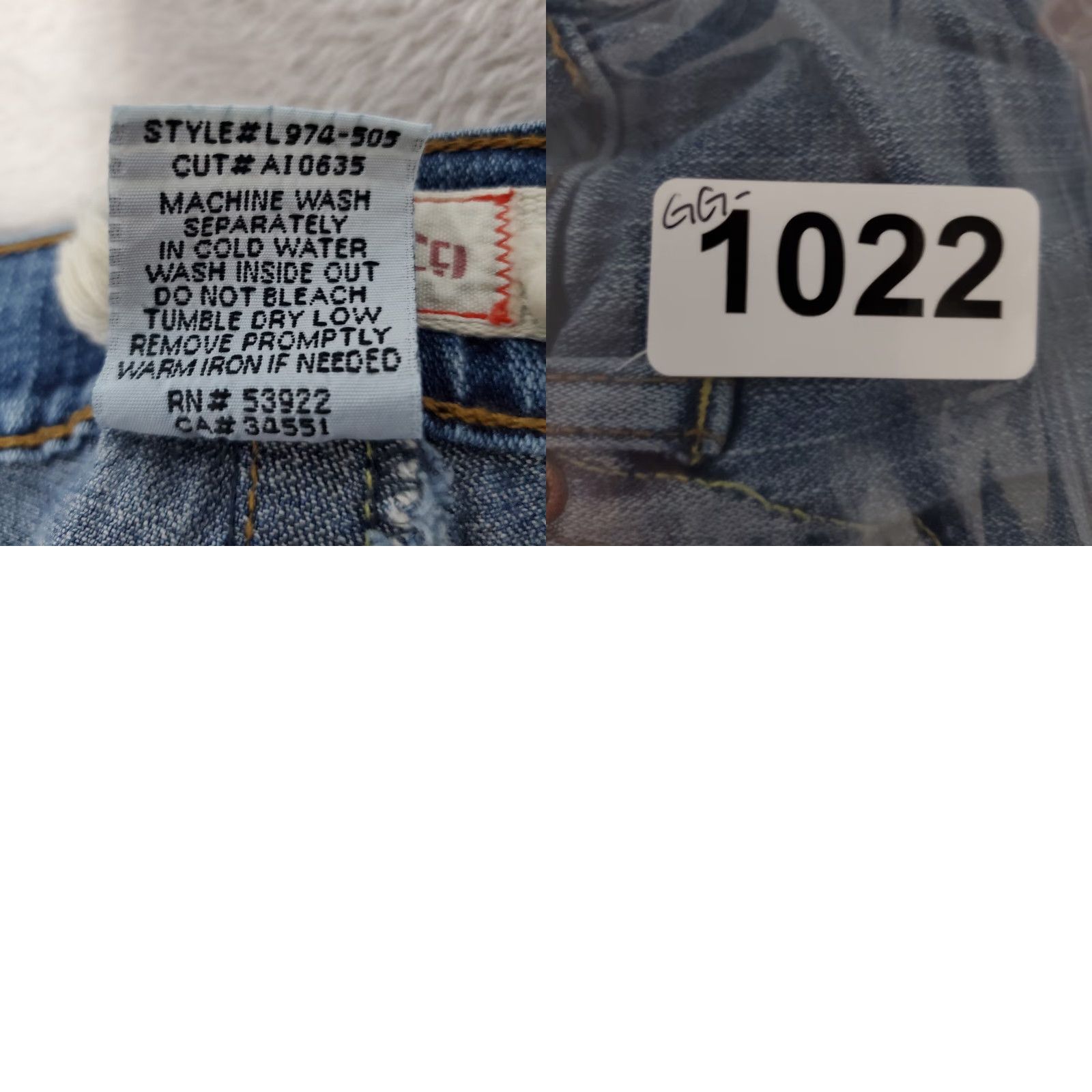 Denime Z Cavaricci Jeans Women 16 Blue Mid Rise Cropped Straight Leg Denim Y2K Vintage No 5-Pocket Design Embroidered Logo Button Zip Stretch Cotton Spandex Size 38" / US 16 / IT 52 - 9 Thumbnail