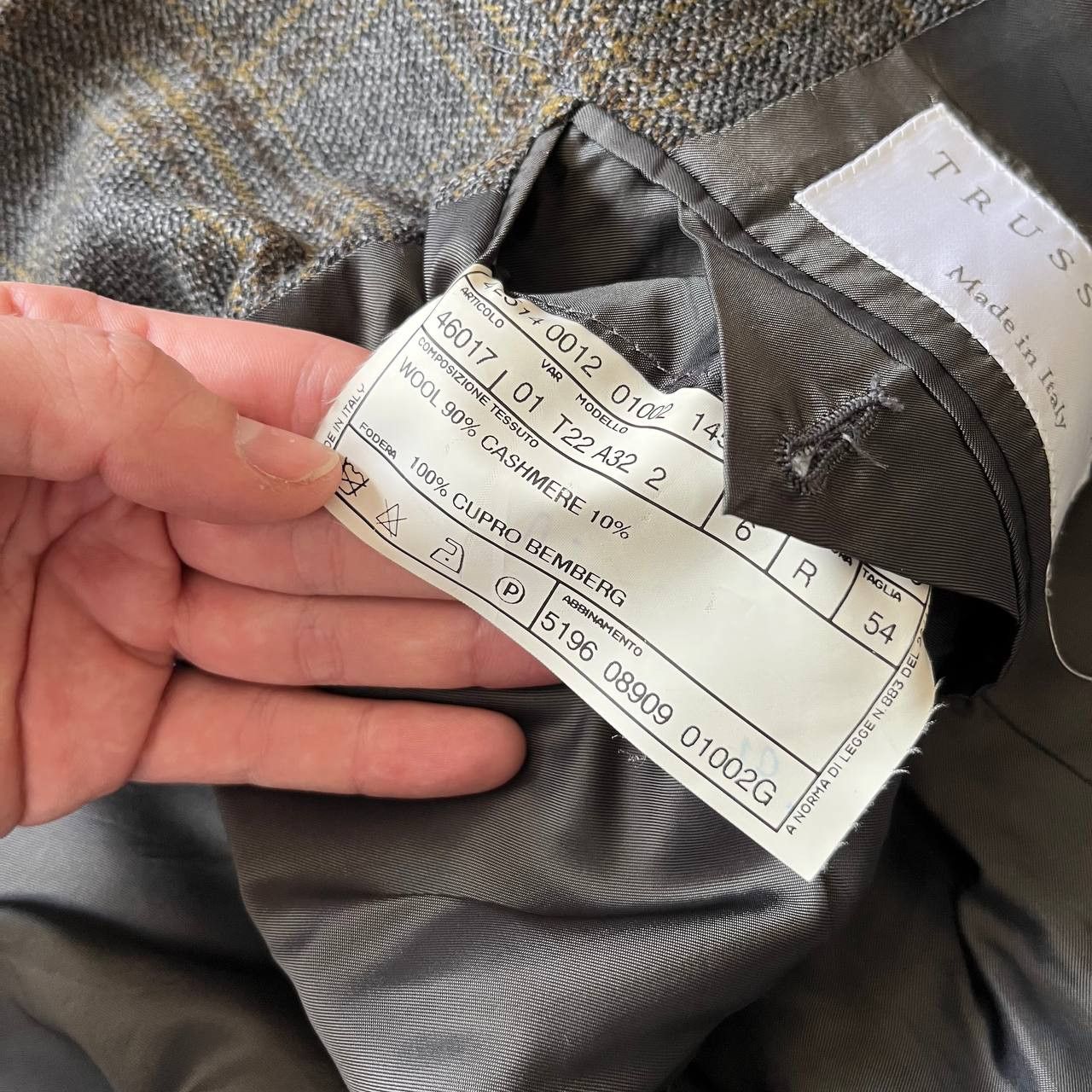 Trussardi × Vintage Vintage Trussardi Wool Italian Blazer Size 50R - 10 Thumbnail