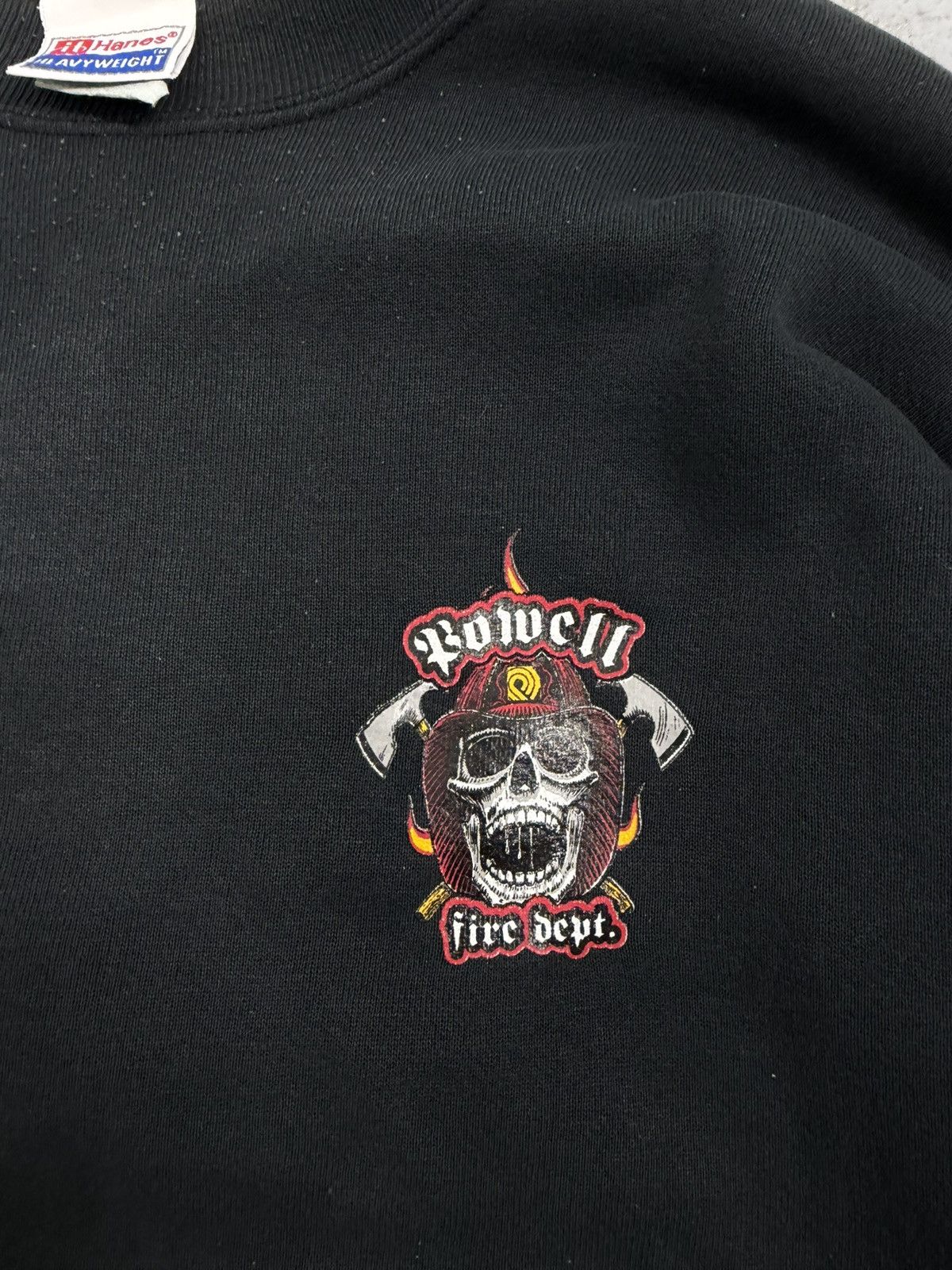 Hanes Vintage 1996 Powell Fire Dept Skateboards Y2K Sweatshirt Size US L / EU 52-54 / 3 - 5 Thumbnail