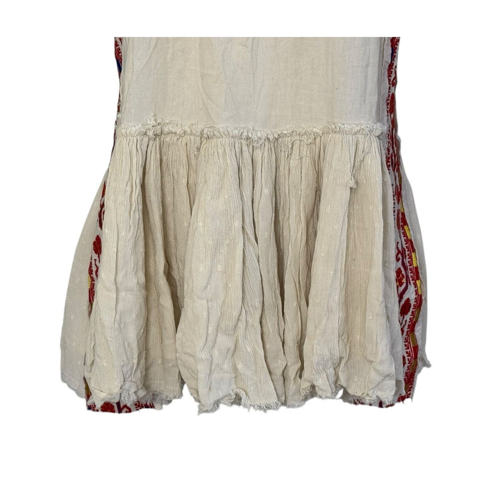 Free People FREE PEOPLE Day Glow Embroidered Mini Dress Tulum Boho SP Size S / US 4 / IT 40 - 7 Thumbnail