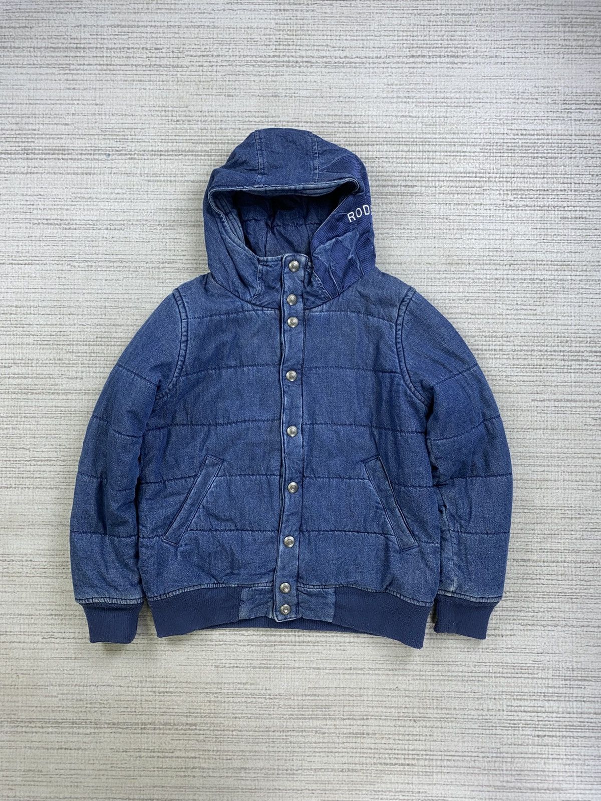 Japanese Brand × Vintage Vintage Rodeo Crown Blue Denim Puffer Down Jacket Size US M / EU 48-50 / 2 - 1 Thumbnail