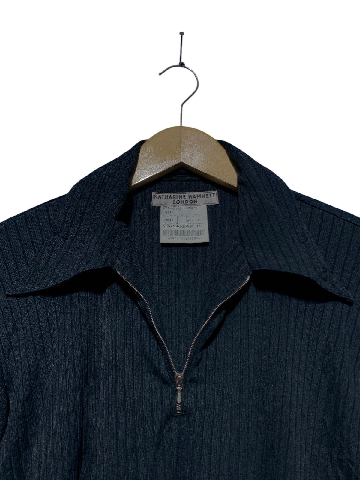 Katharine Hamnett London 2000s KHL knit zip polo shirt Made in Japan Size US M / EU 48-50 / 2 - 5 Thumbnail
