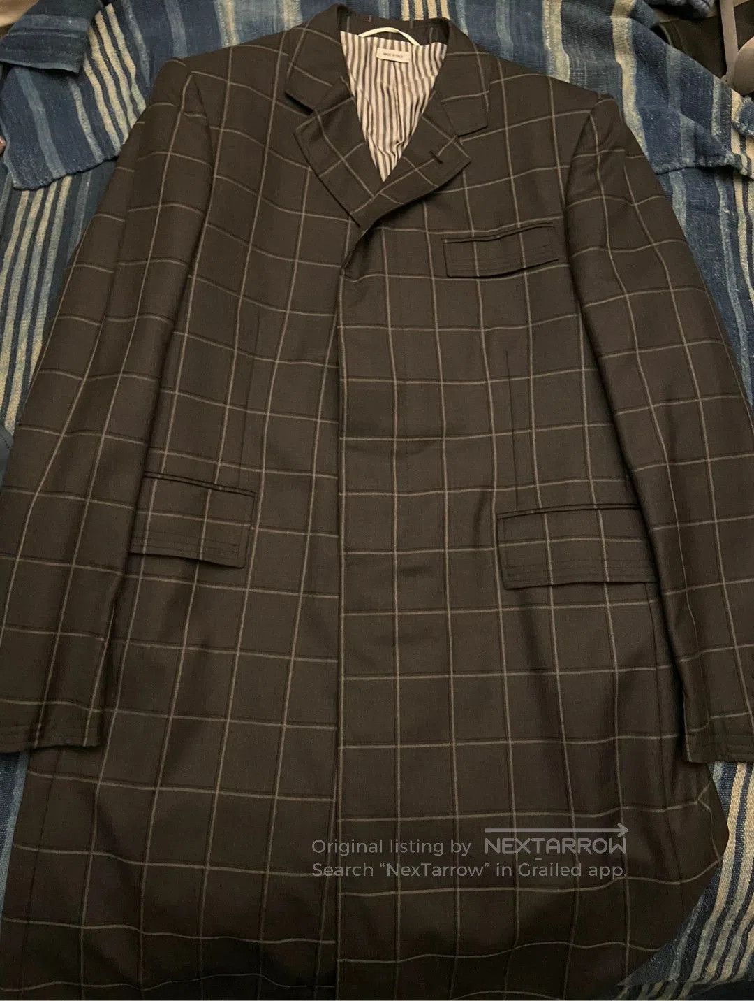 Thom Browne thom browne checked coat in deep gray. Size US S / EU 44-46 / 1 - 1 Thumbnail