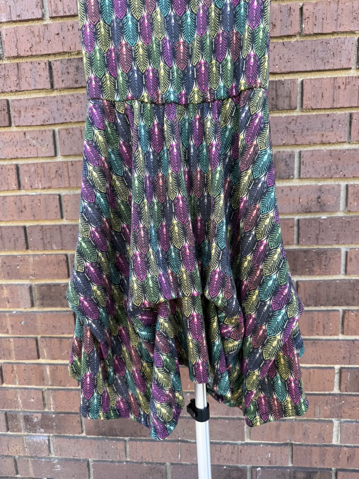 Other Xhilaration Tank Dress Tiered Layer Leaf Feather A-line Size XS / US 0-2 / IT 36-38 - 4 Thumbnail