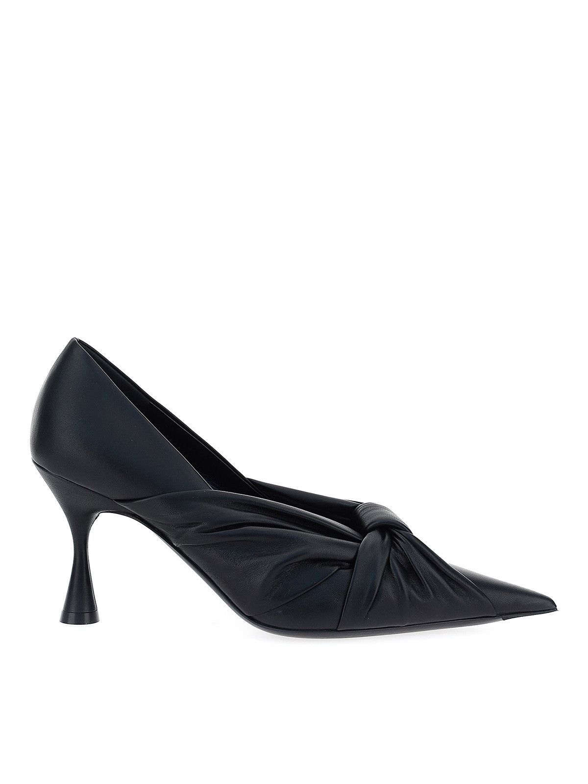 Balenciaga O1Y0625 Leather Pumps In Black Shoes, Women's