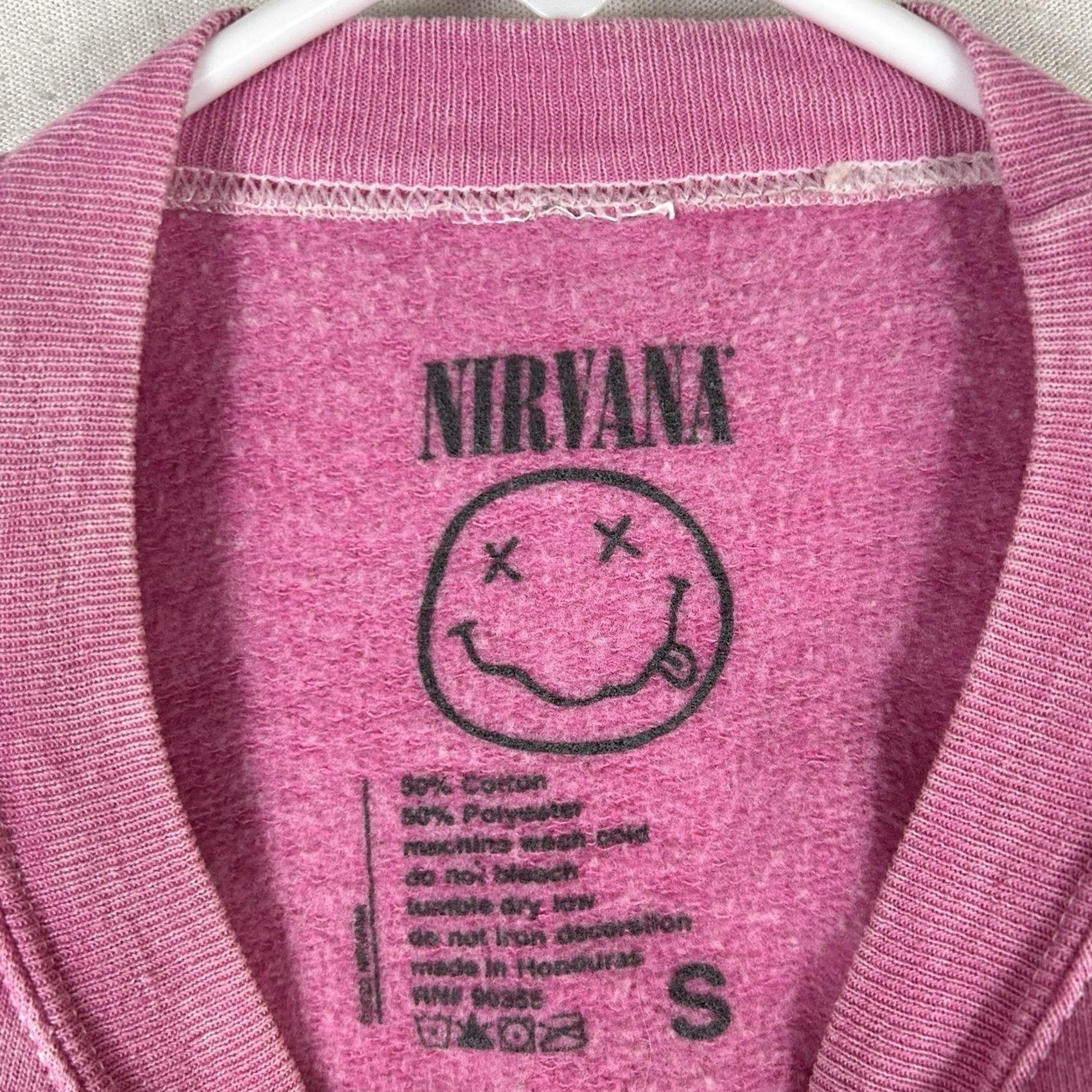 Pinko Nirvana Graphic Smiley Sweatshirt Women's Small Pink Crew Pullover Long Sleeve Size S / US 4 / IT 40 - 3 Thumbnail