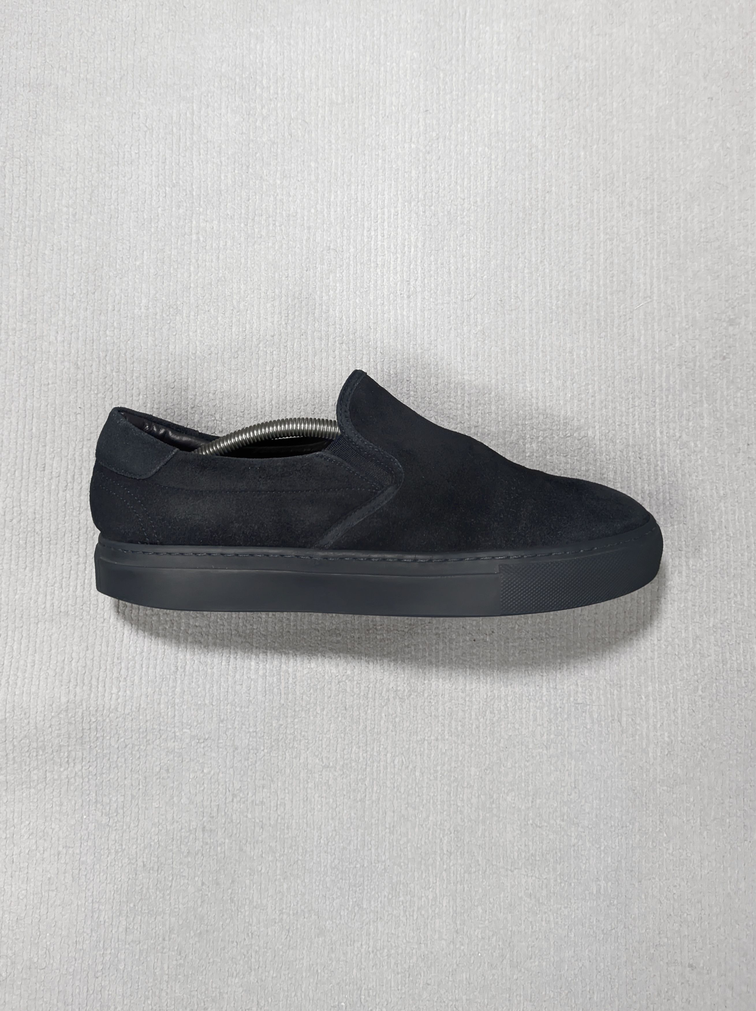 Moncler Black Suede Slip-On Loafers Moncler Womens EU 39 Black Suede Slip On Loafer Hand Made  main image 3