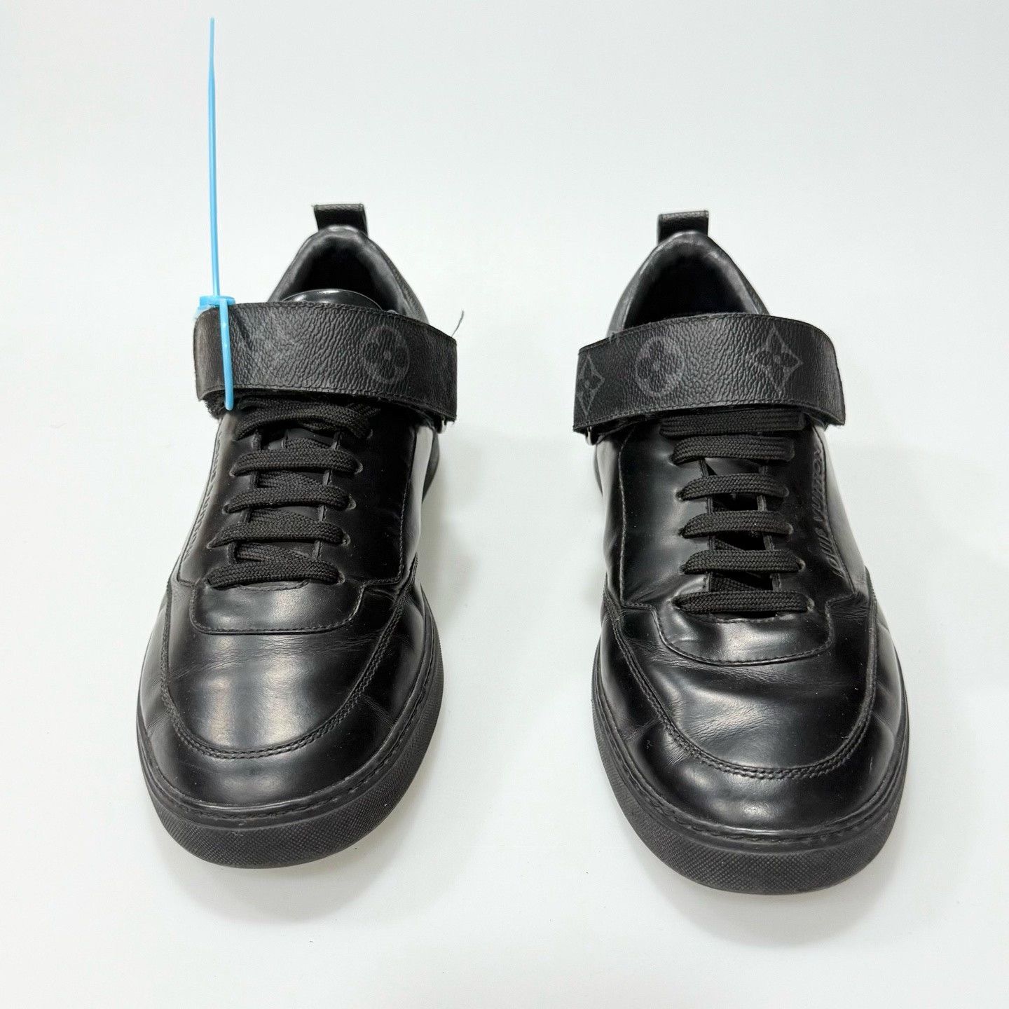 Louis Vuitton LV Black Monogram Velcro Sneakers Size US 6 / EU 39 - 2 Thumbnail