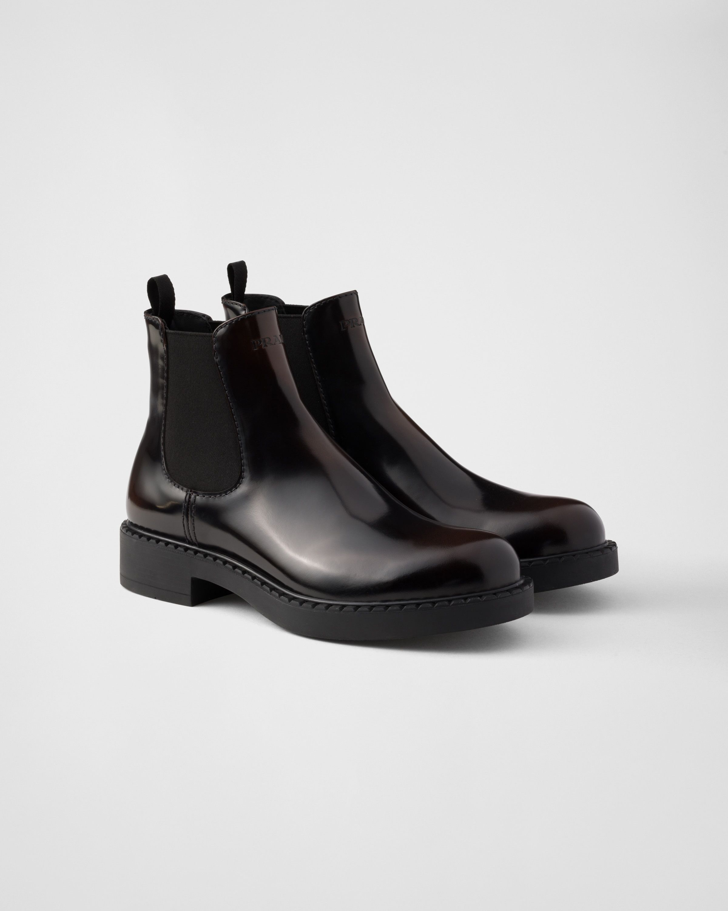 Prada Brixxen Leather and Neoprene Chelsea Boots | Grailed