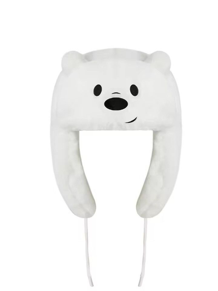 Other Winter Warm Ushanka Hat White bear Size ONE SIZE - 2 Thumbnail