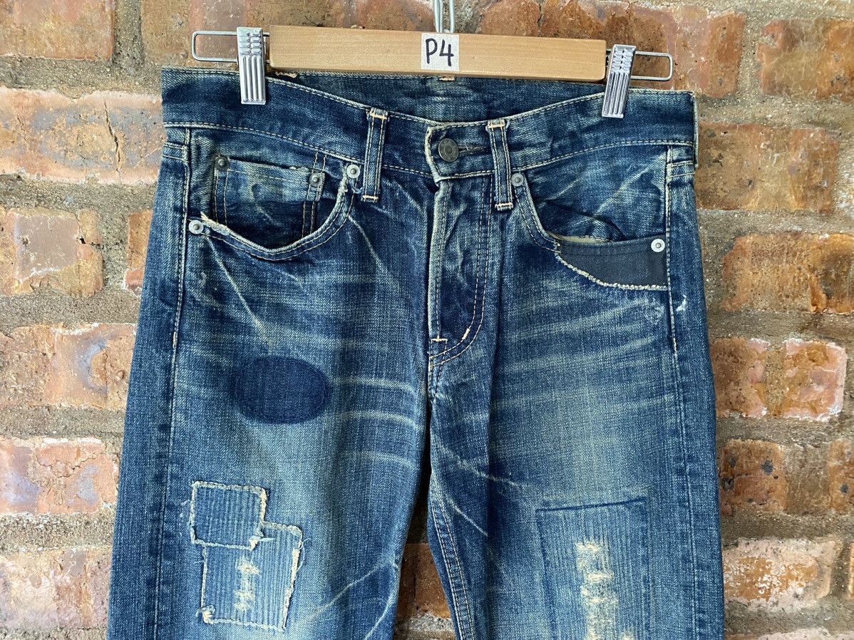 Kapital Vtg DMG Domino whisker patchwork distresses denim Size US 29 - 3 Thumbnail