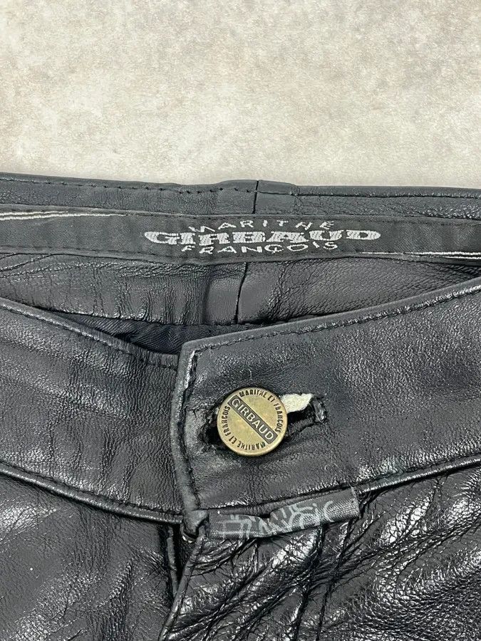 Marithe + Francois Girbaud 2000s Marithé + François Girbaud Black Leather Pants Size 26" / US 2 / IT 38 - 10 Thumbnail