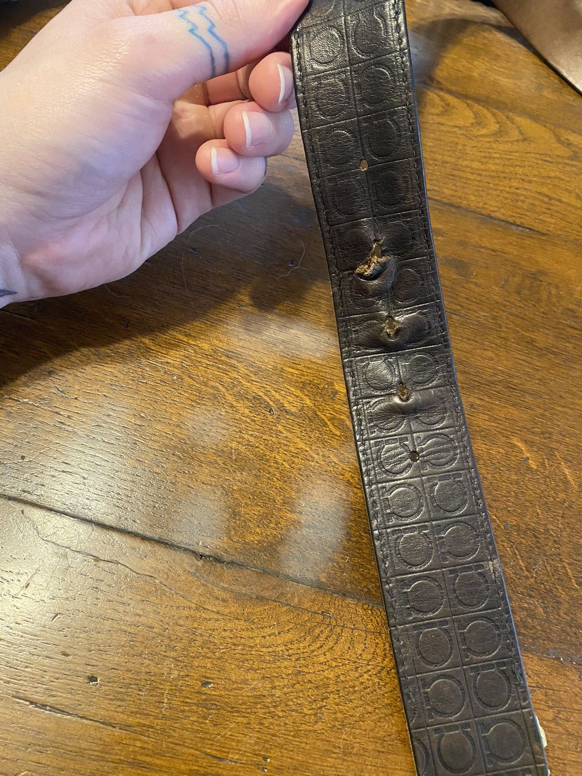 Salvatore Ferragamo × Vintage ferragamo vintage leather big buckle belt Size ONE SIZE - 8 Thumbnail
