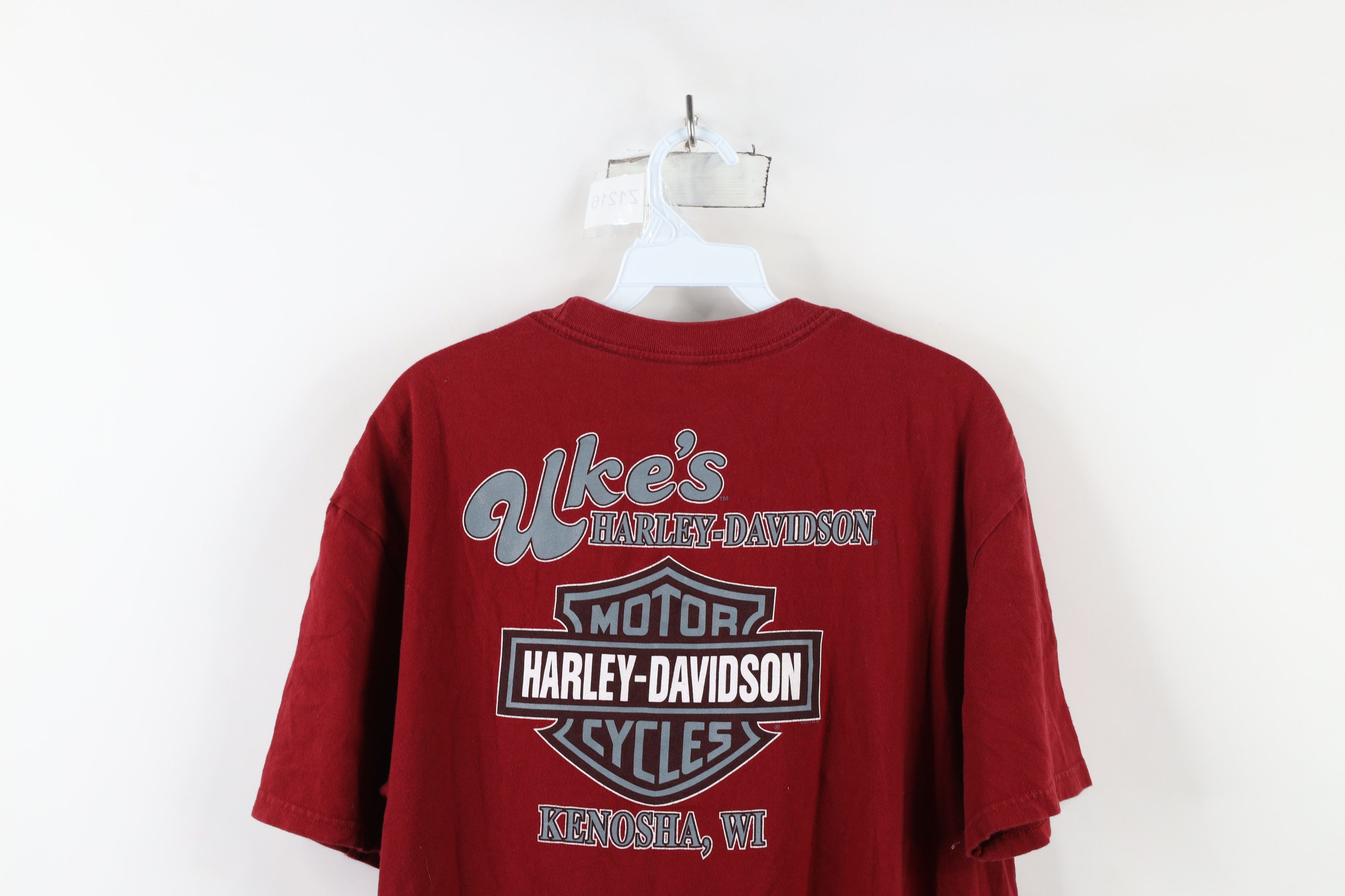 Harley Davidson × Vintage Vintage Y2K Harley Davidson Tribal Skull Flames T-Shirt Size US L / EU 52-54 / 3 - 11 Thumbnail