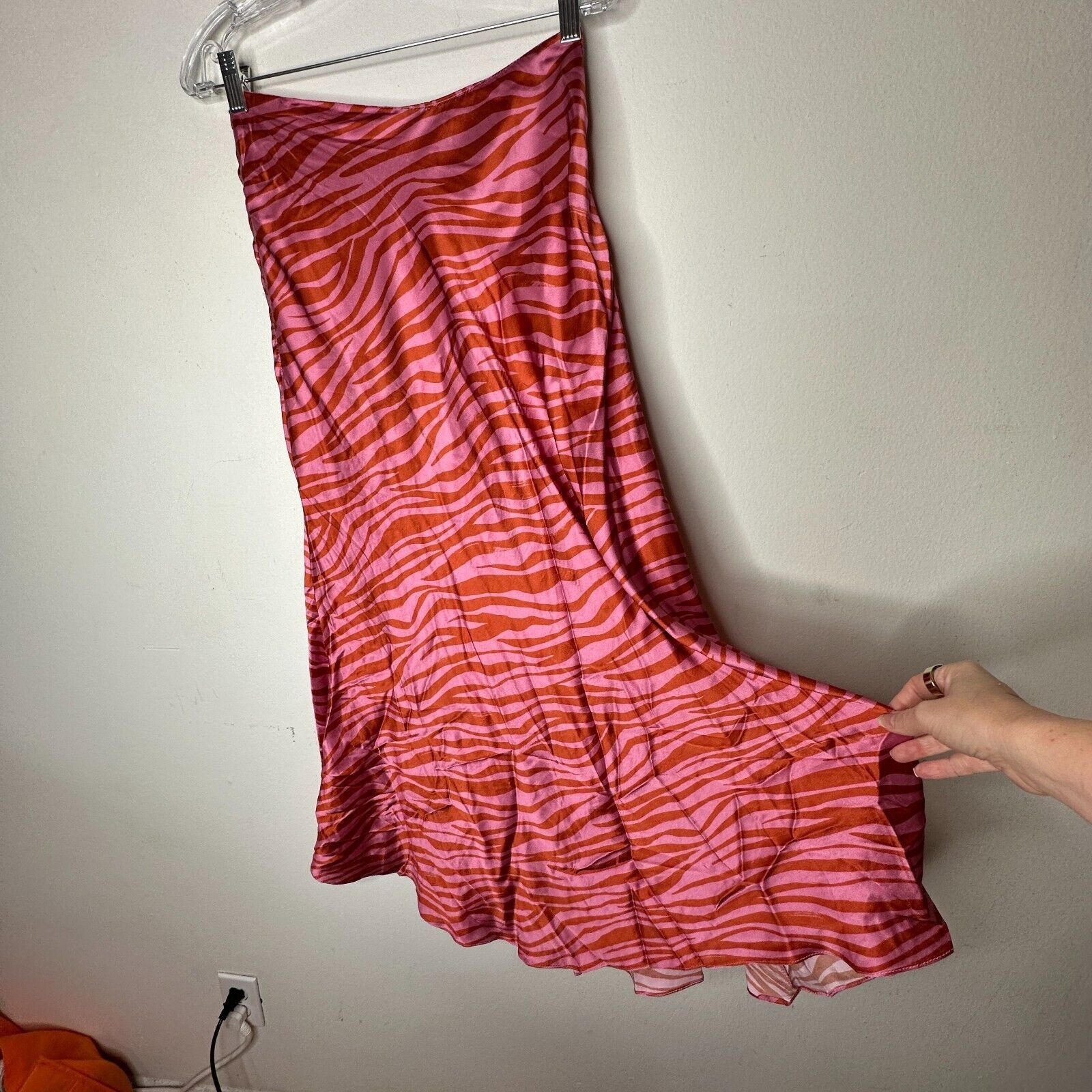 Other Monika Rust Orange Pink Patti Animal Print Maxi Skirt XS Size 26" / US 2 / IT 38 - 6 Thumbnail